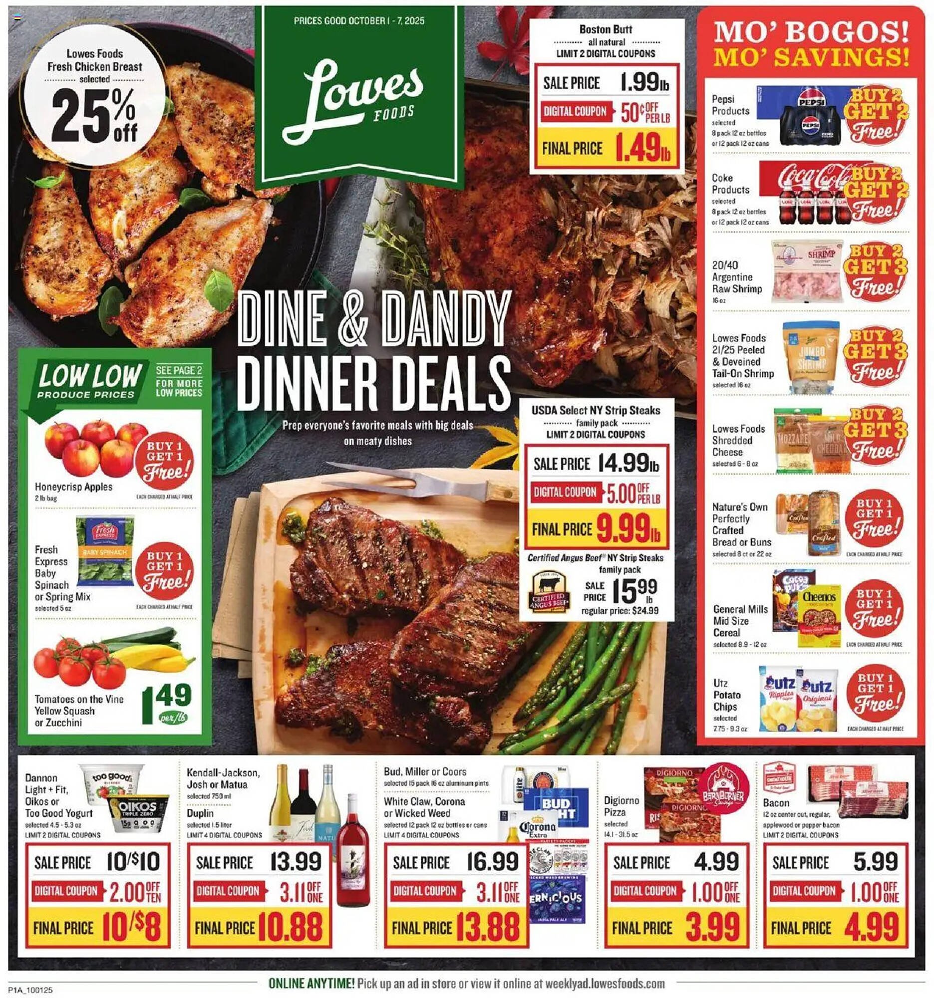 Lowes Foods weekly ad (2025-10-01 - 2025-10-08) | 1