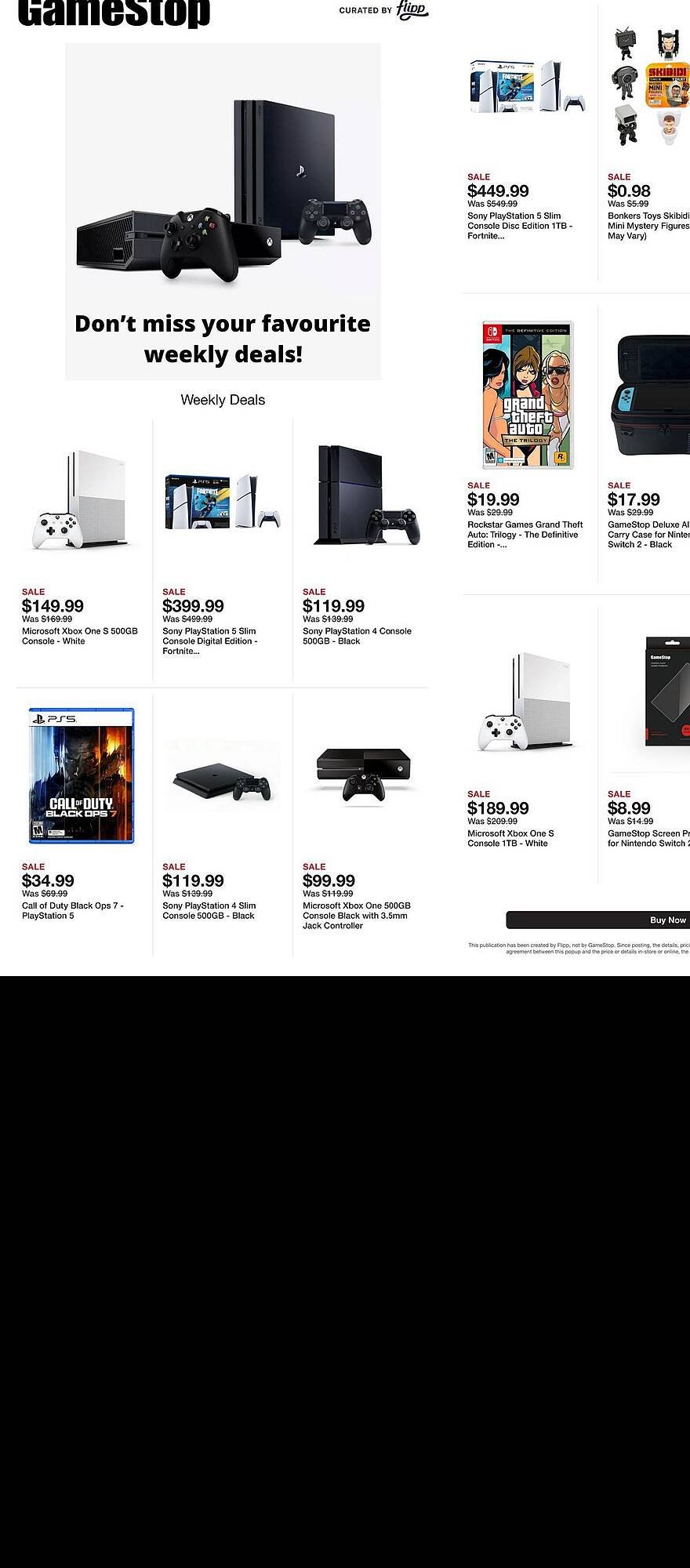 Game Stop weekly ad