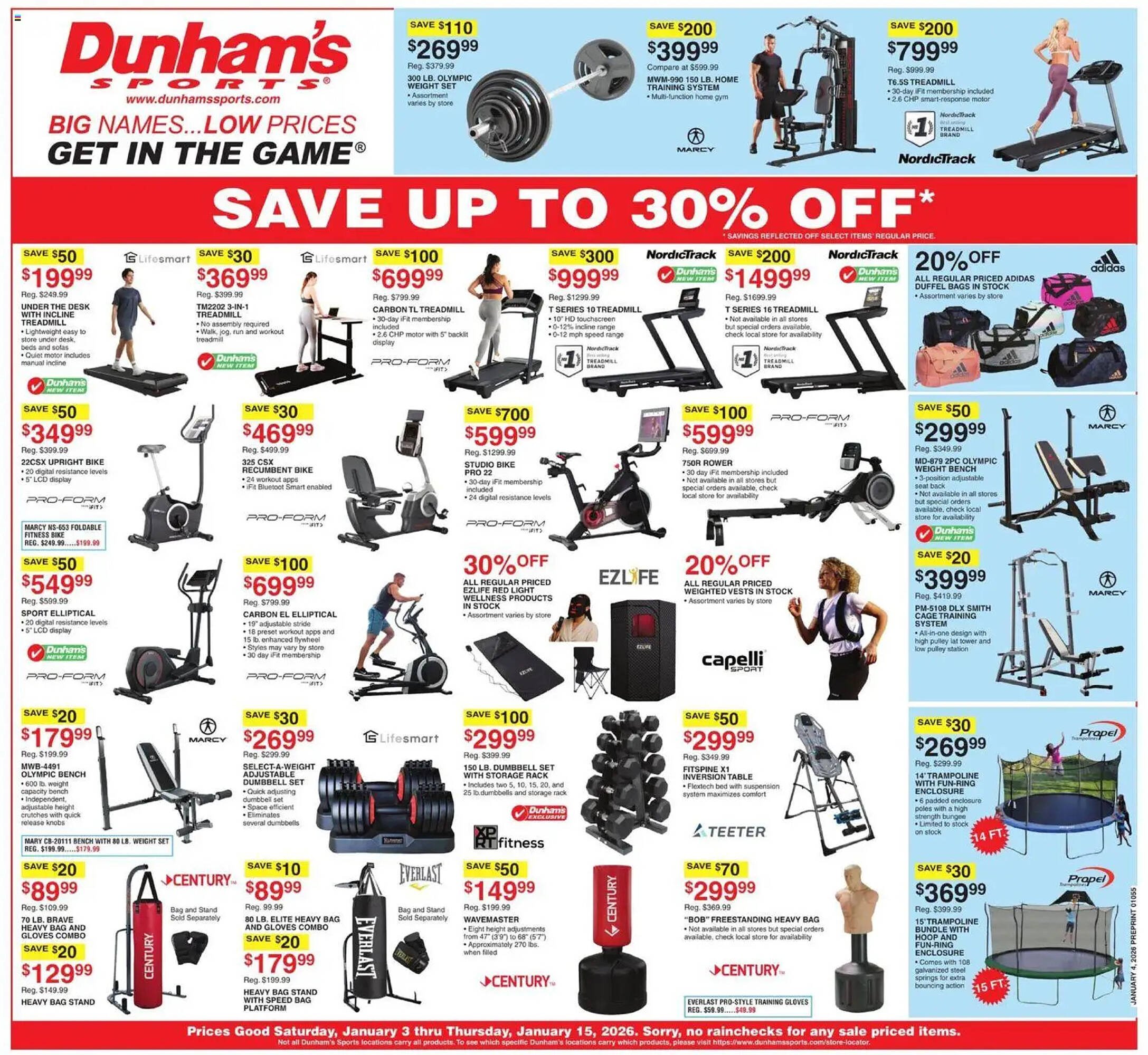 Dunham's Sports weekly ad