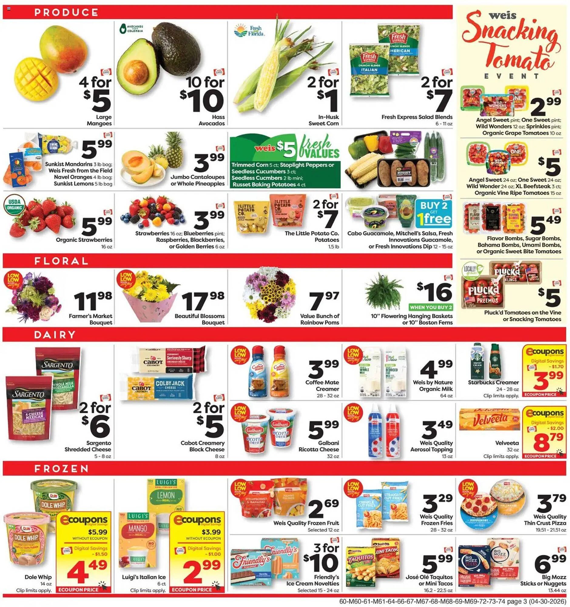 Weis Markets weekly ad
