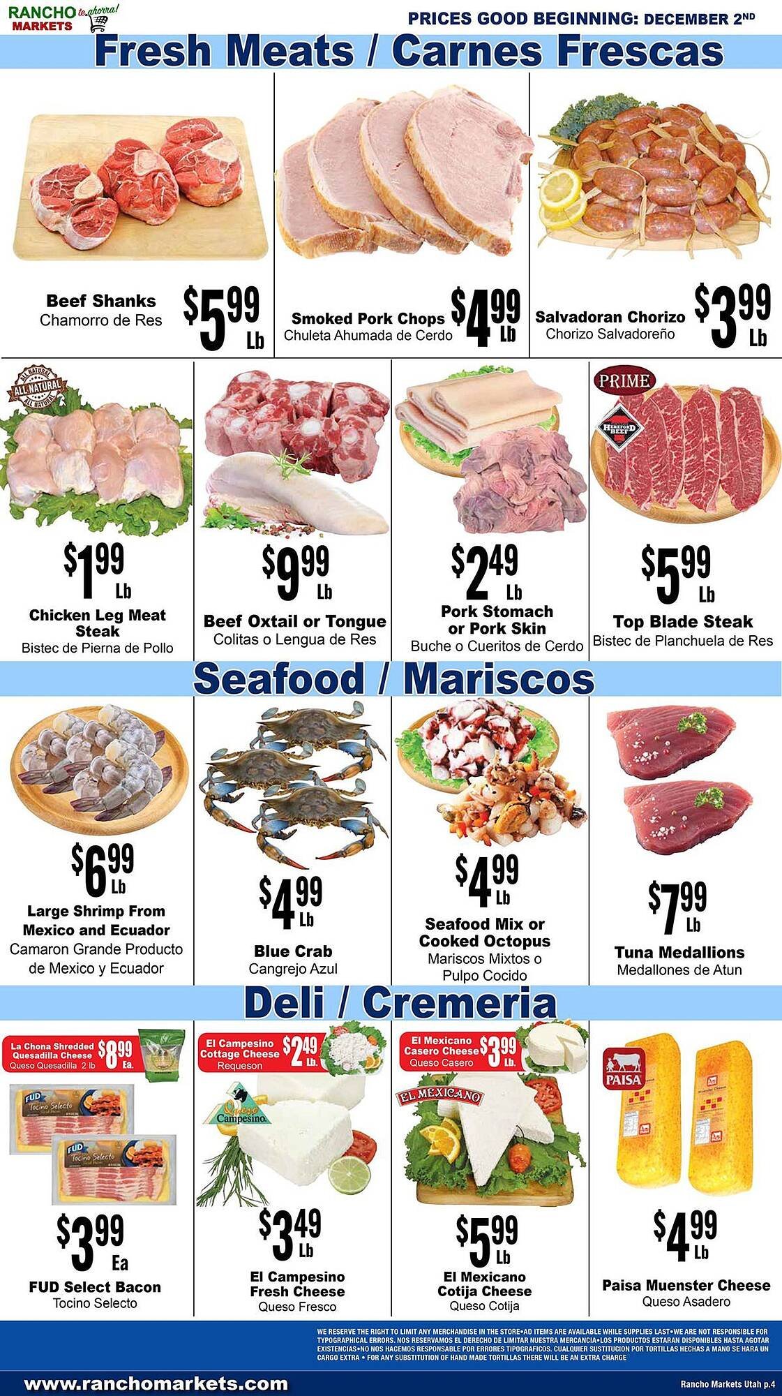 Rancho Markets weekly ad