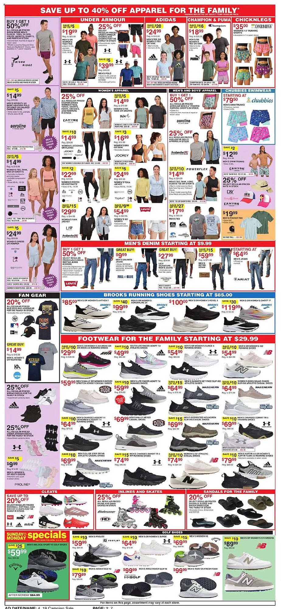 Dunham's Sports weekly ad