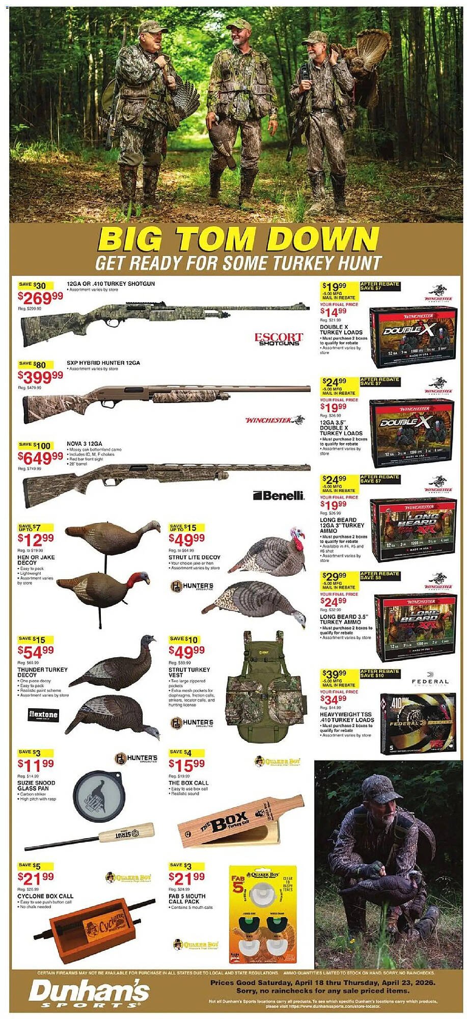 Dunham's Sports weekly ad