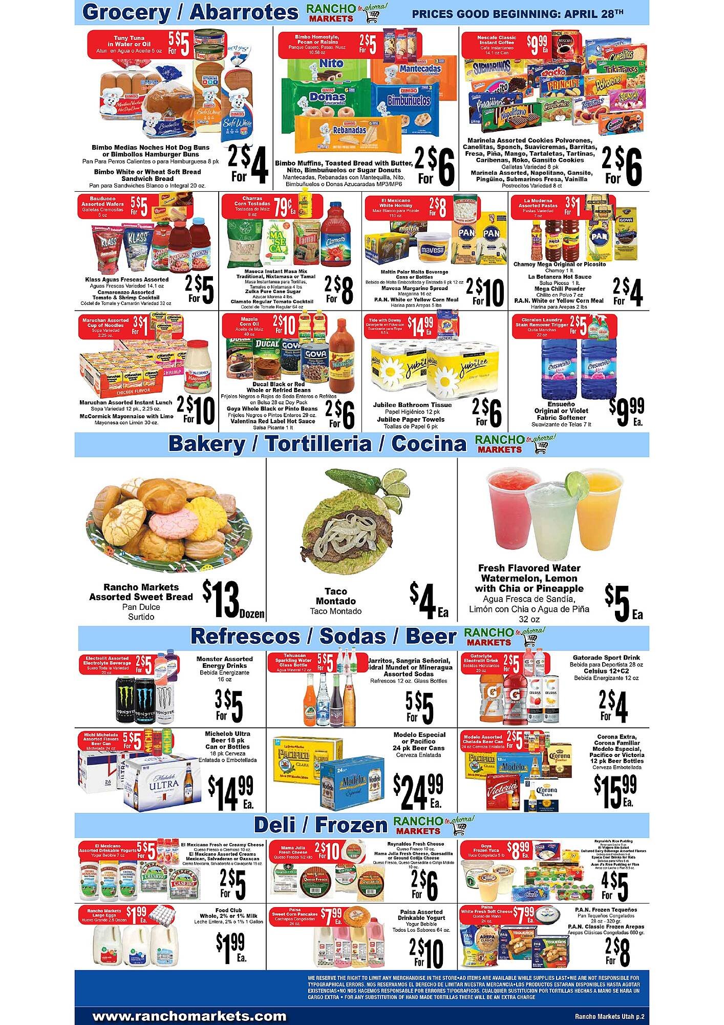 Rancho Markets weekly ad