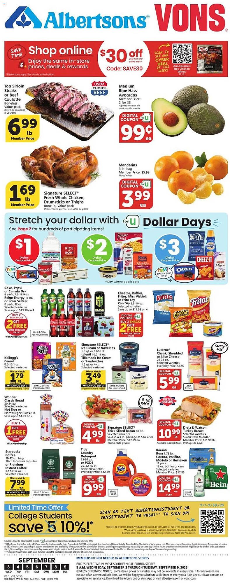 Vons weekly ad (2025-09-03 - 2025-09-10) | 1