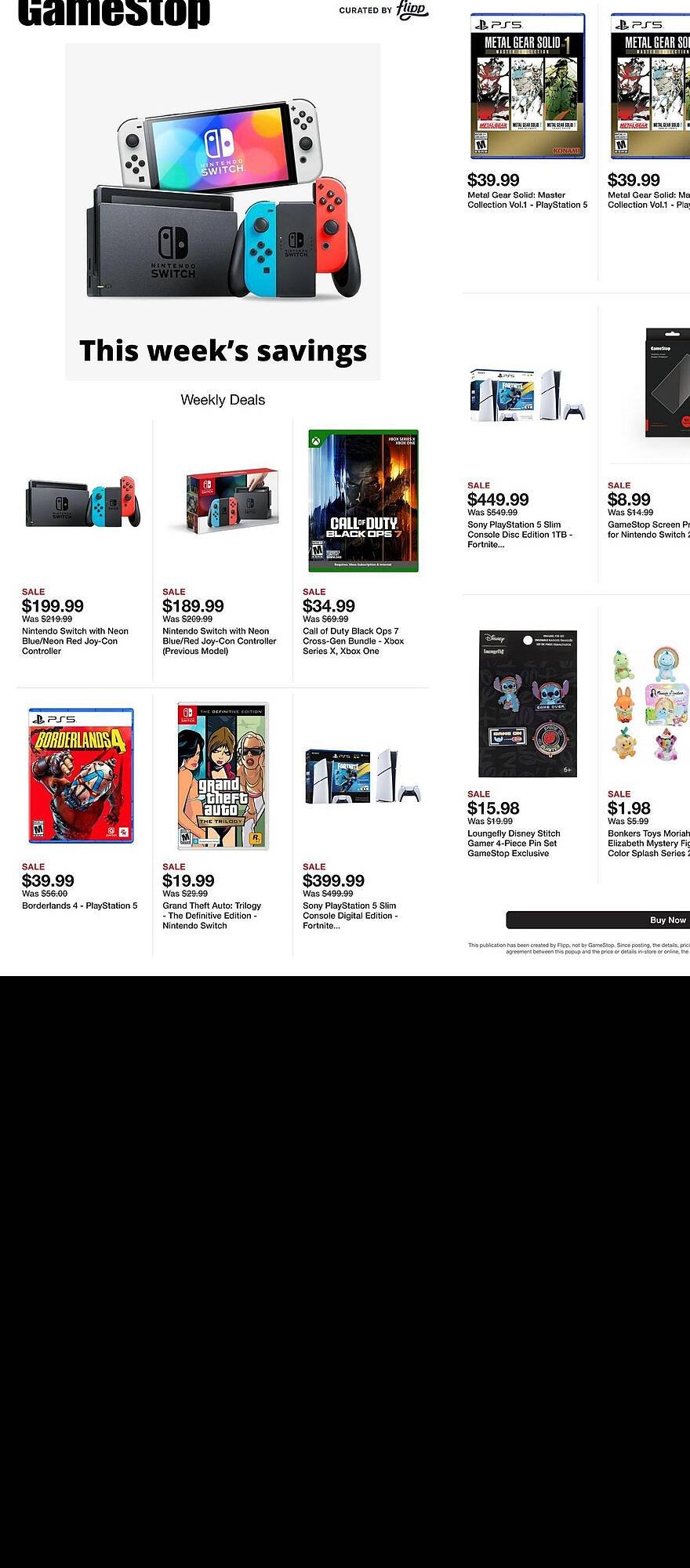 Game Stop weekly ad