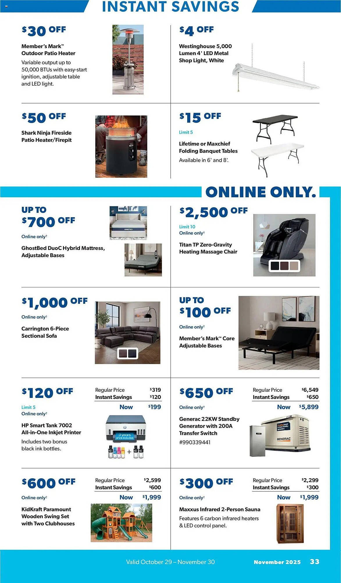 Sam&#039;s Club weekly ad (2025-10-29 - 2025-11-30) | 33