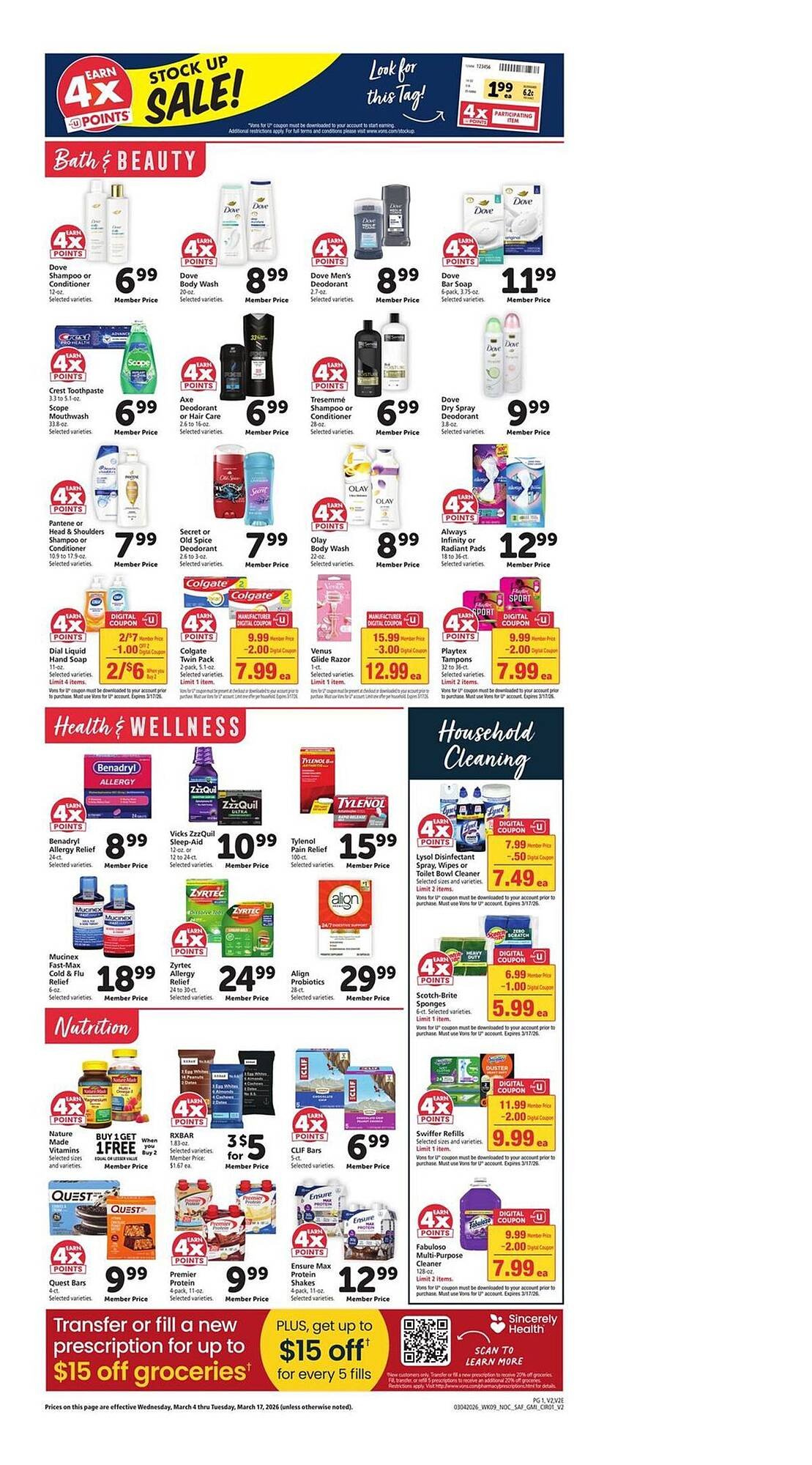 Vons weekly ad
