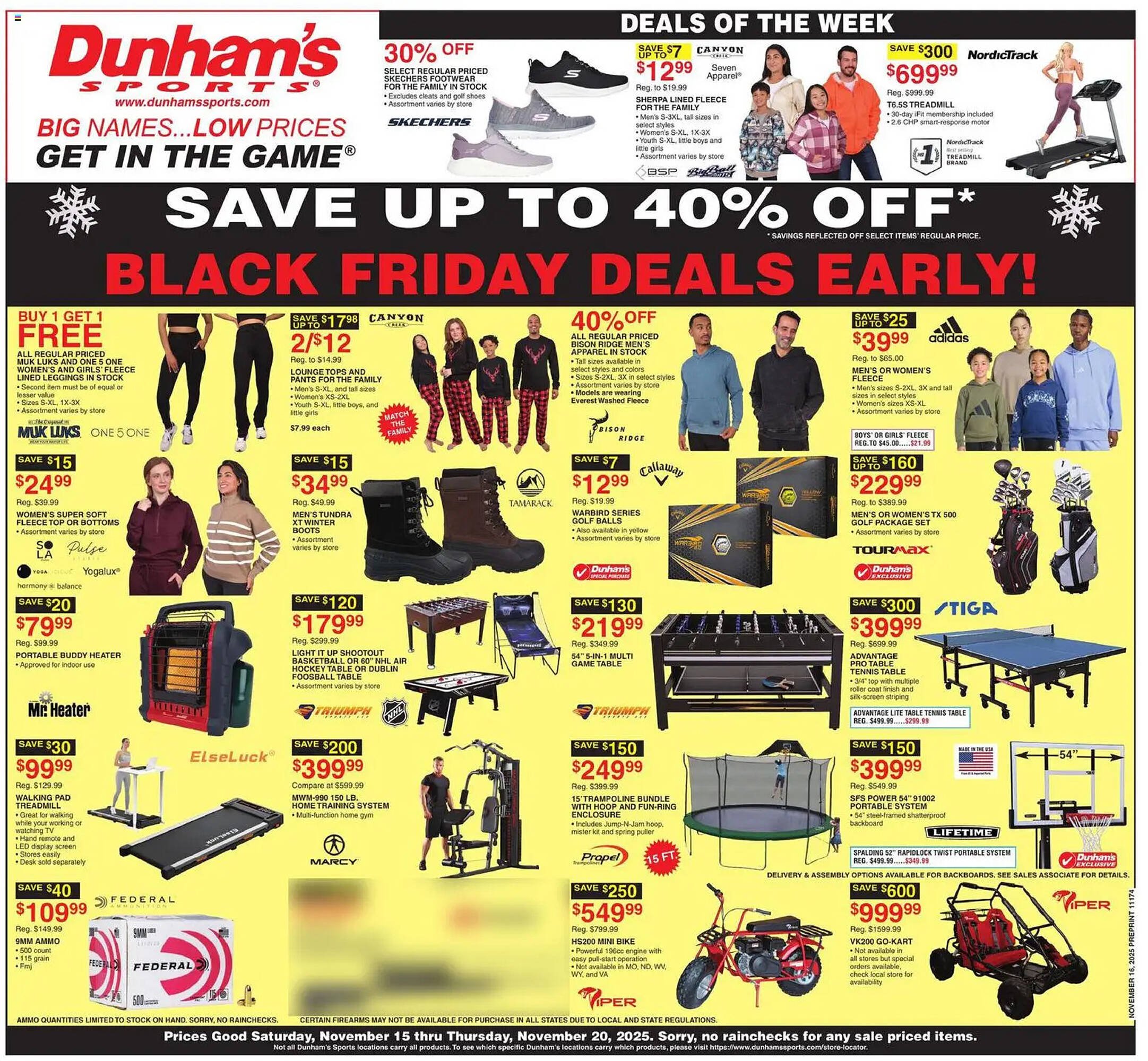 Dunham&#039;s Sports weekly ad
