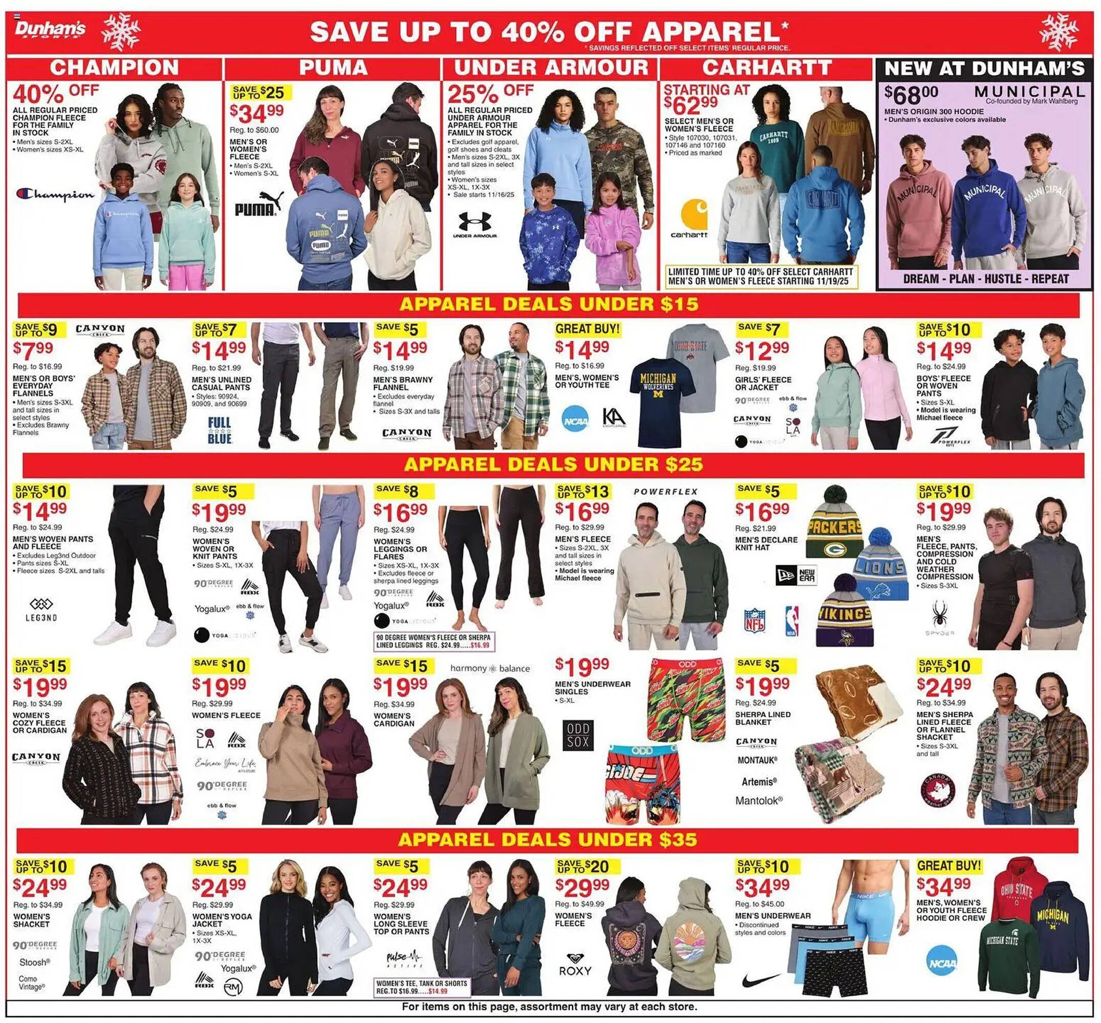 Dunham&#039;s Sports weekly ad