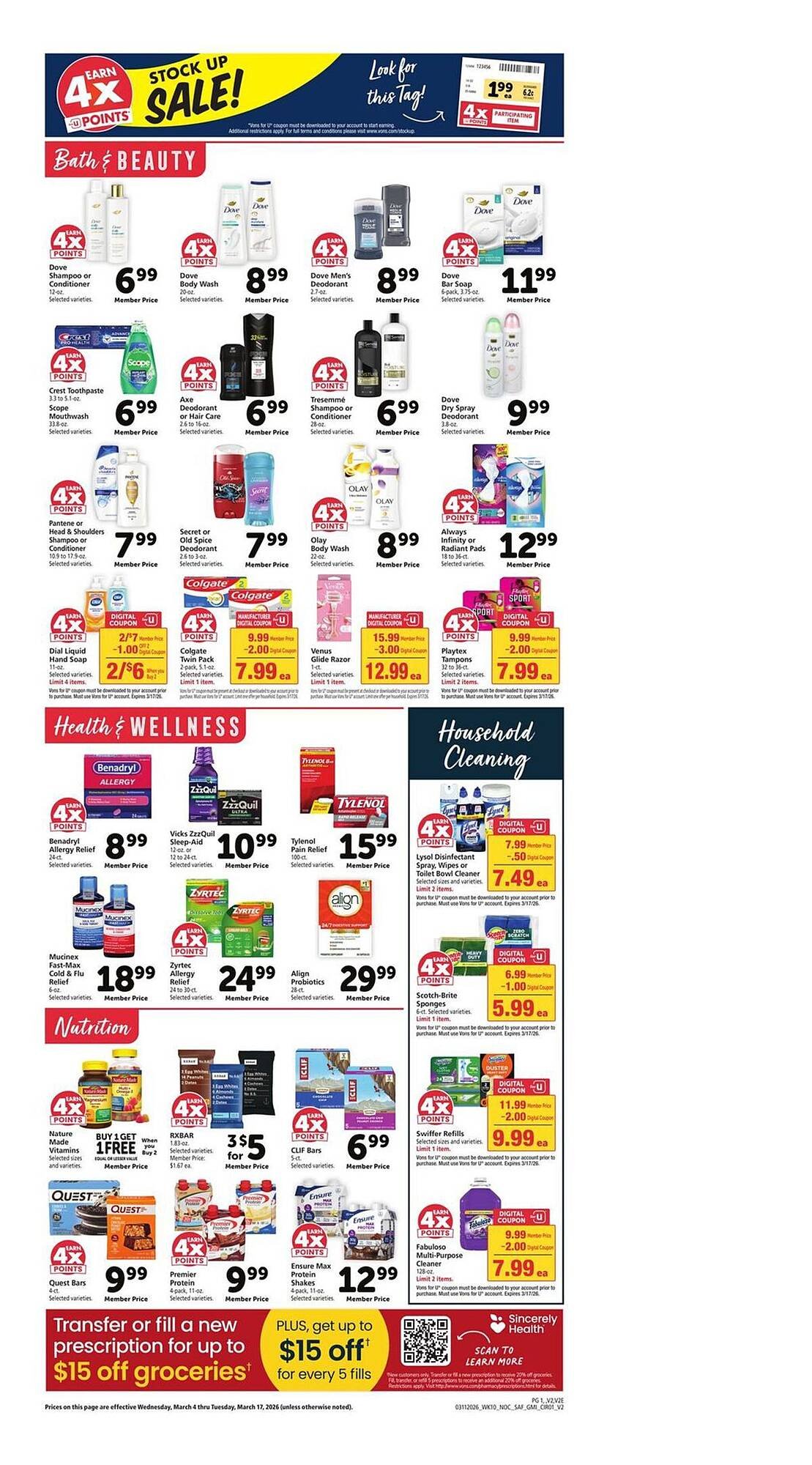 Vons weekly ad