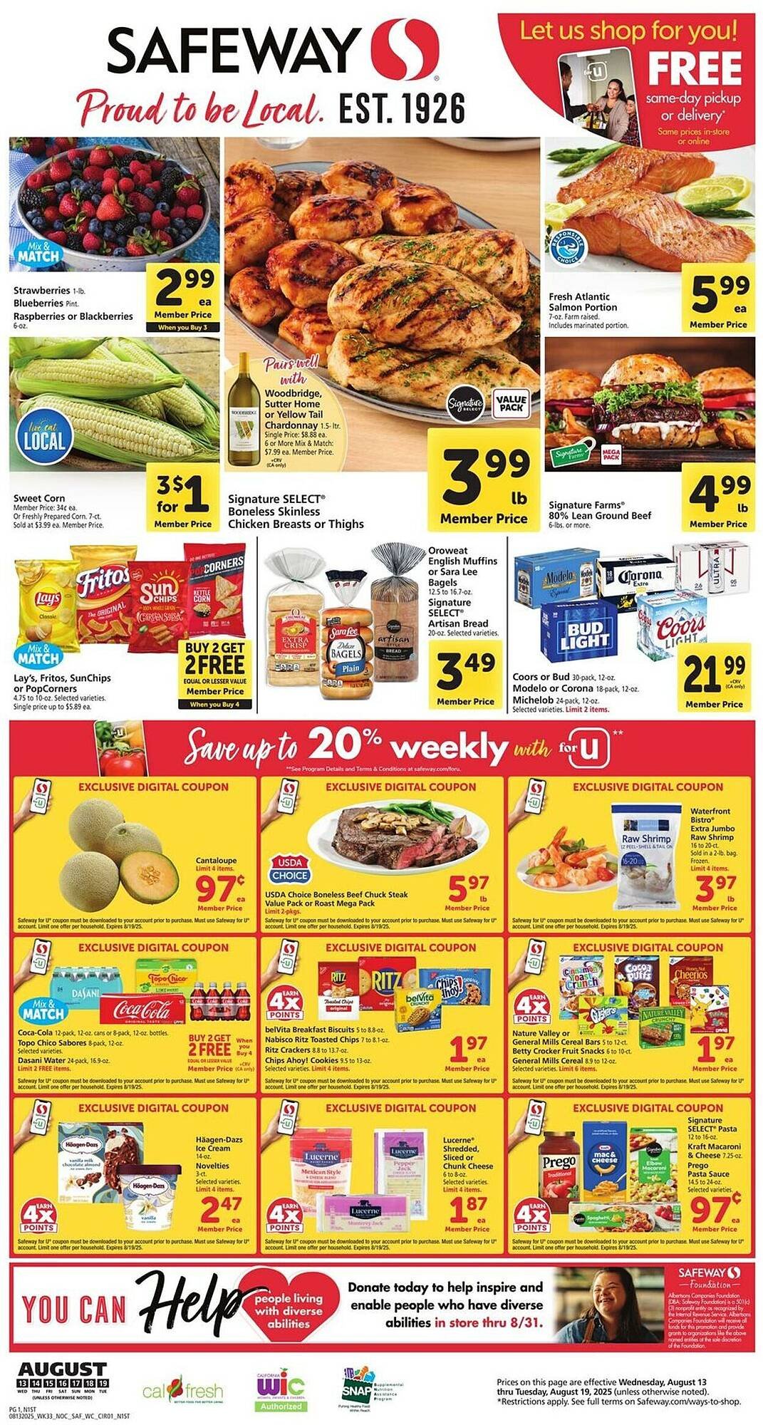 Safeway Weekly Ad (2025-08-13 - 2025-08-19) | 1
