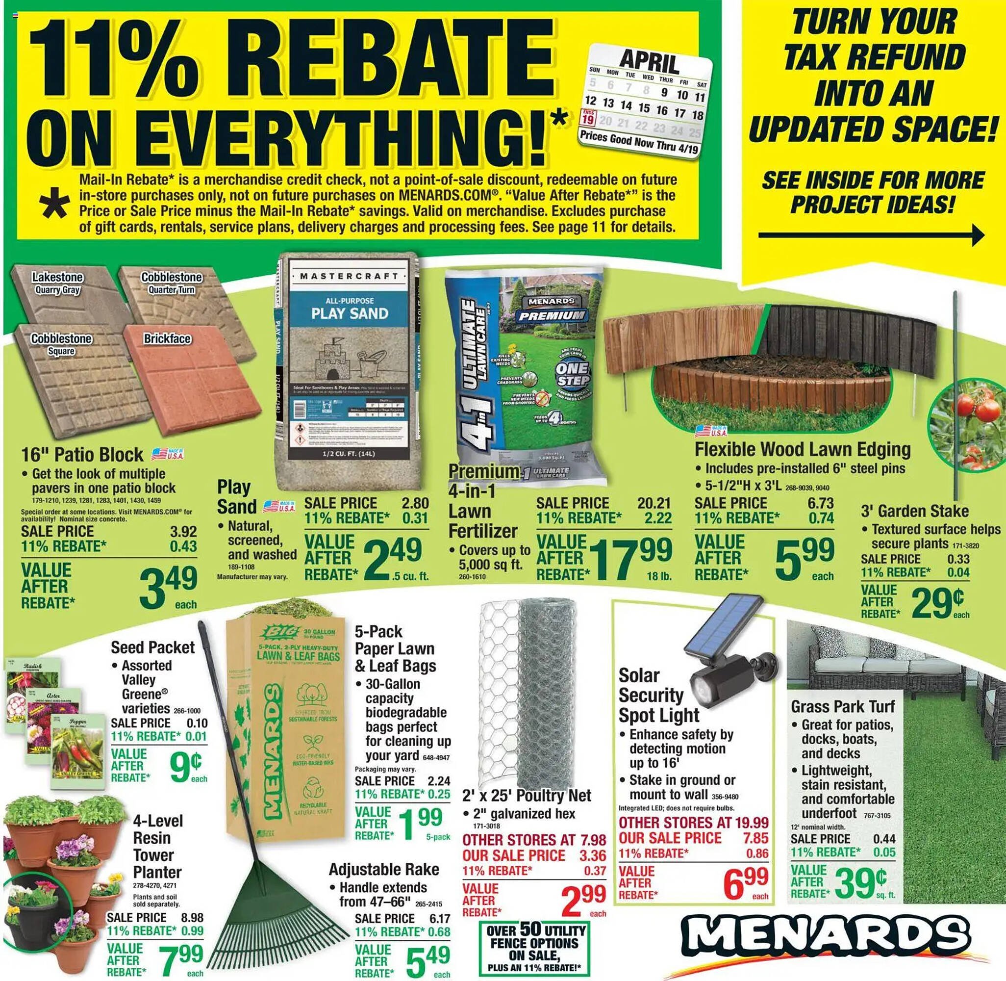 Menards weekly ad