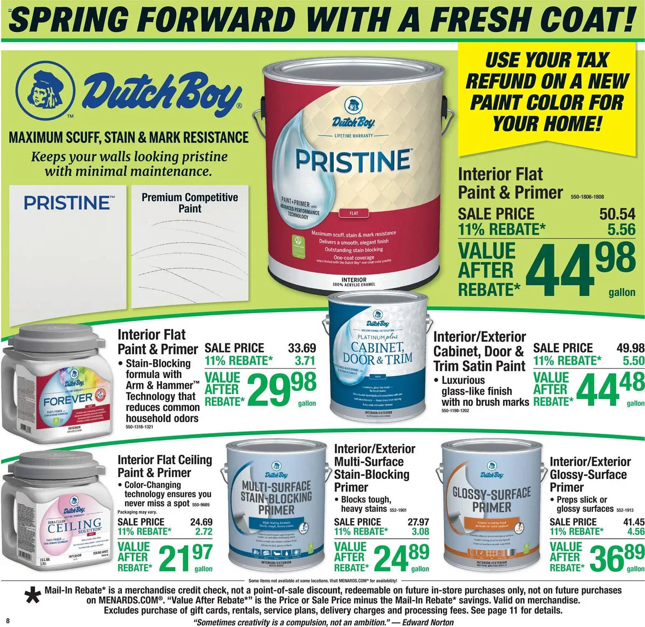 Menards weekly ad