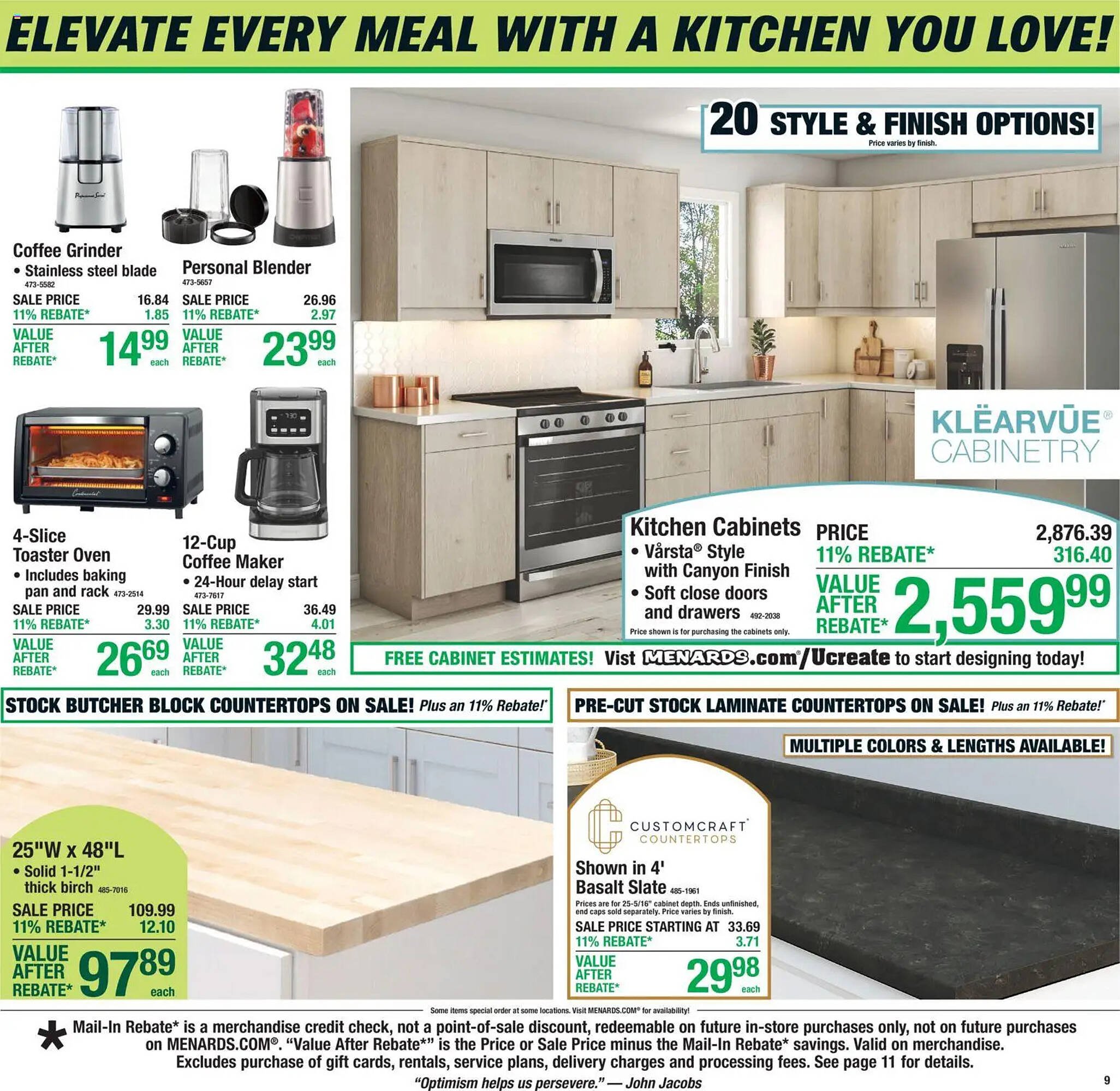 Menards weekly ad