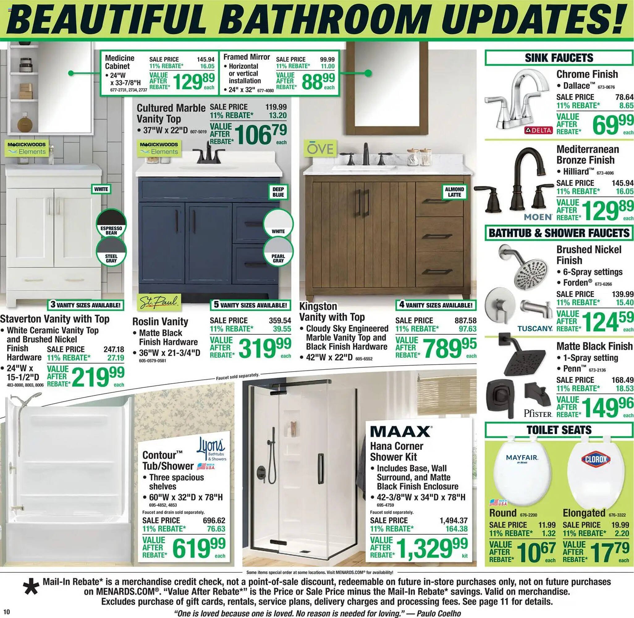 Menards weekly ad