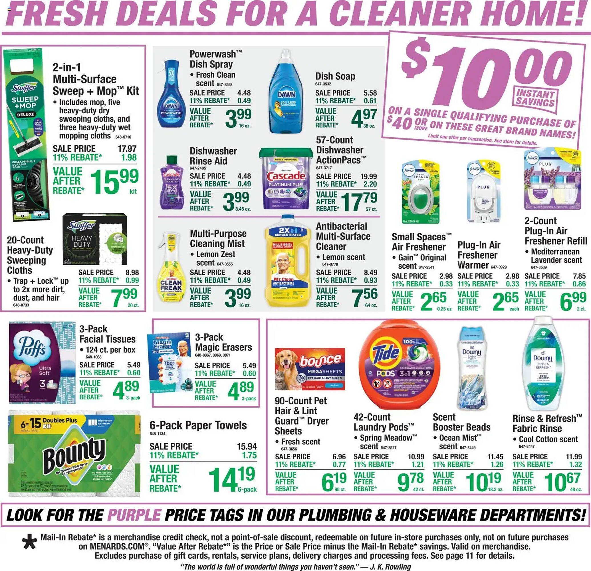 Menards weekly ad