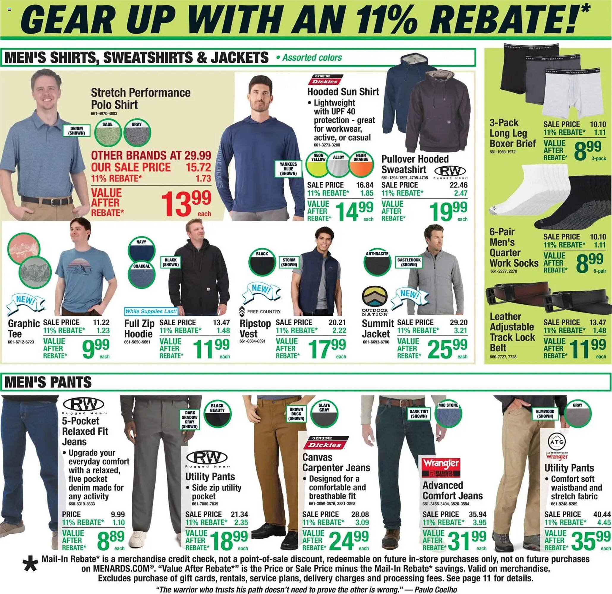 Menards weekly ad