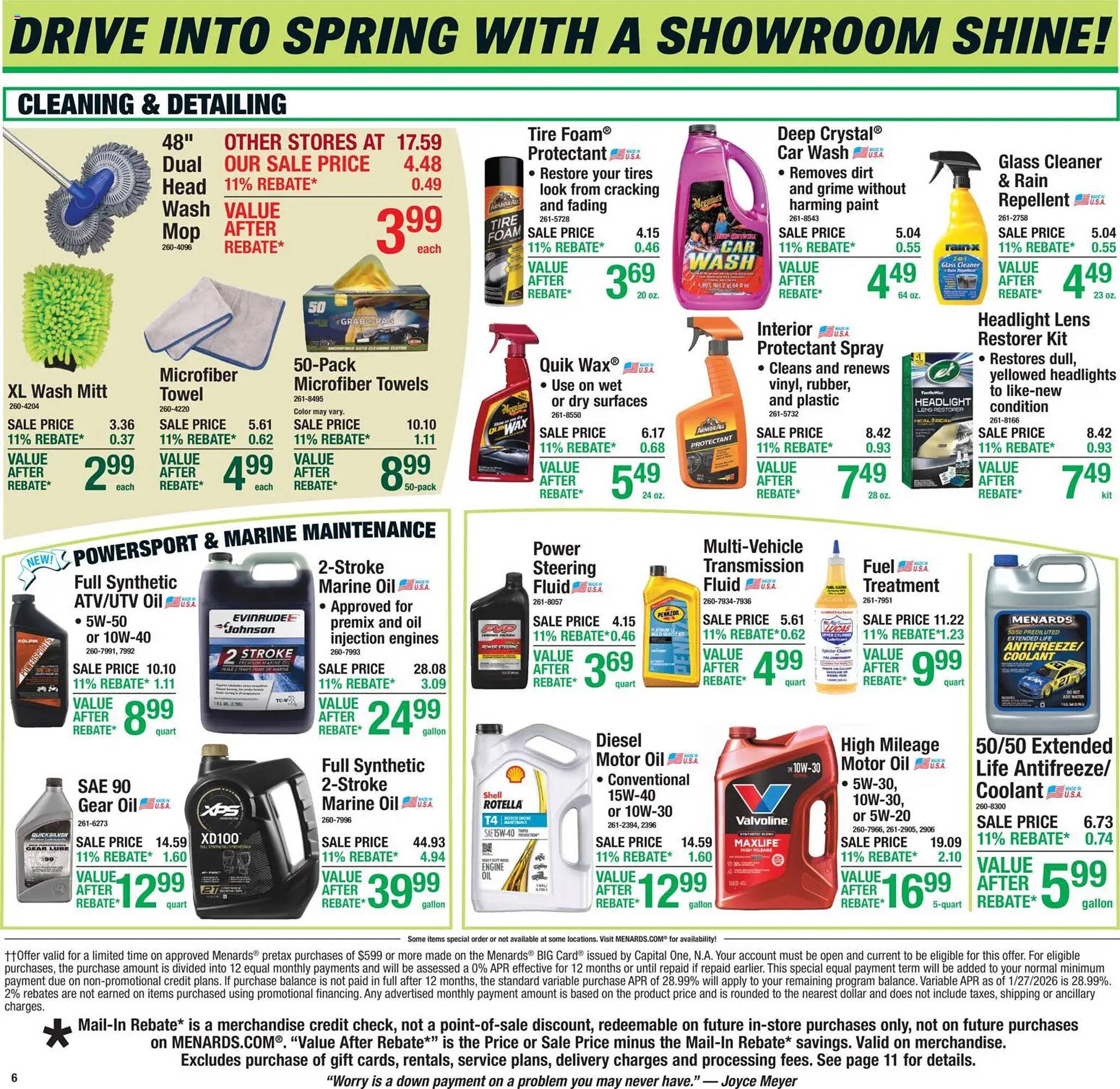 Menards weekly ad
