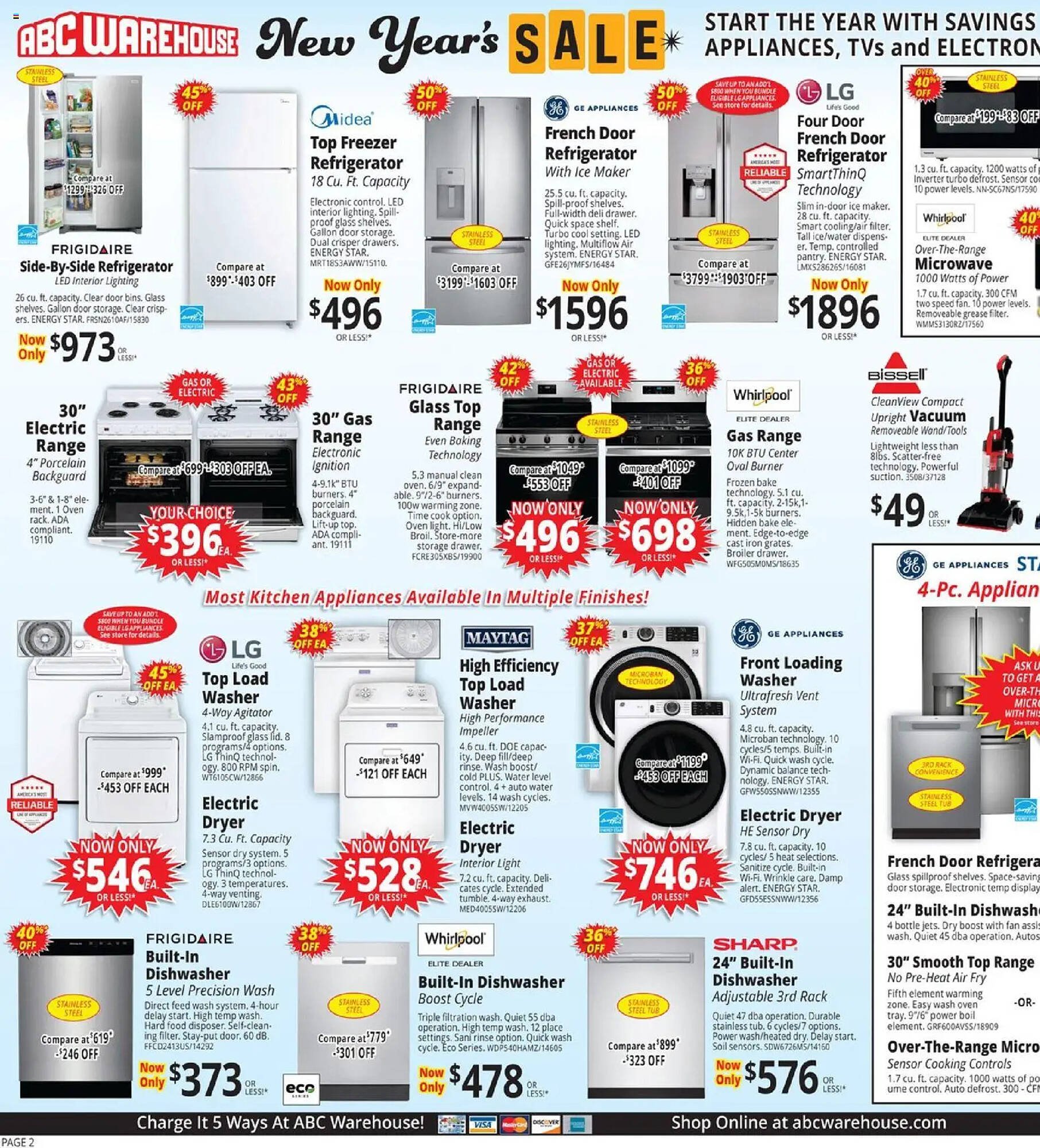 ABC Warehouse weekly ad