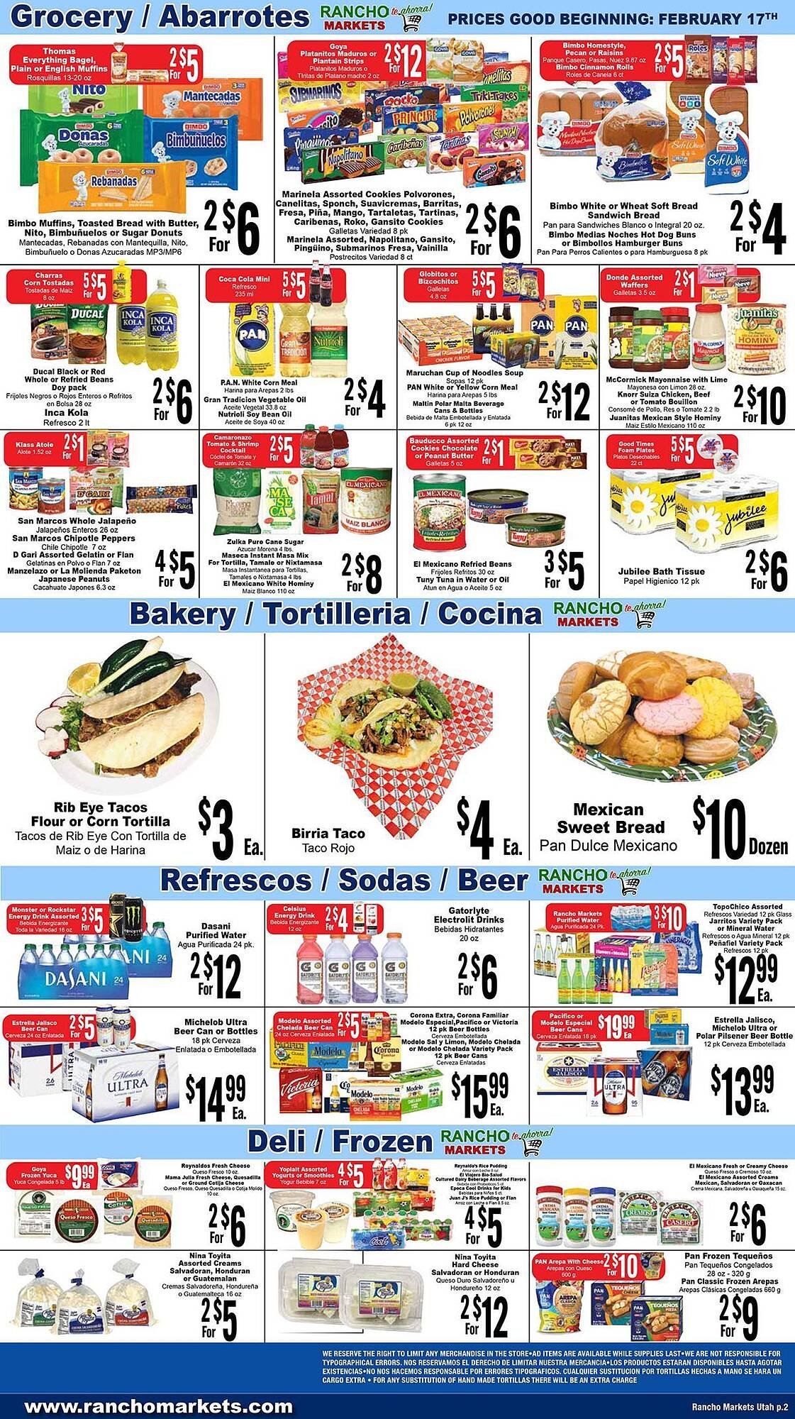 Rancho Markets weekly ad
