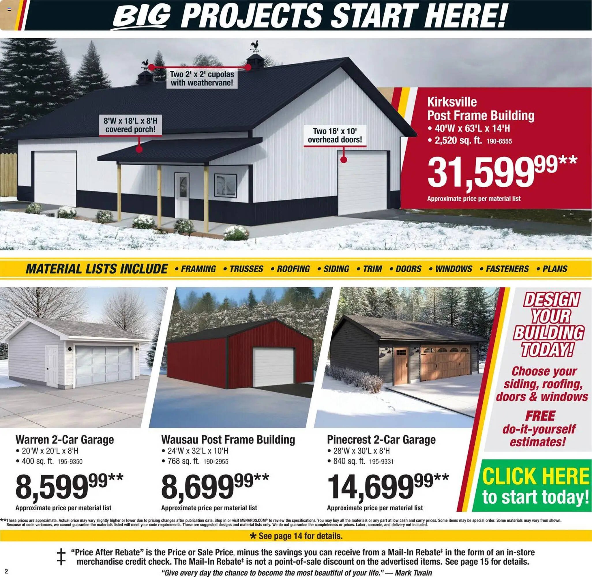 Menards weekly ad