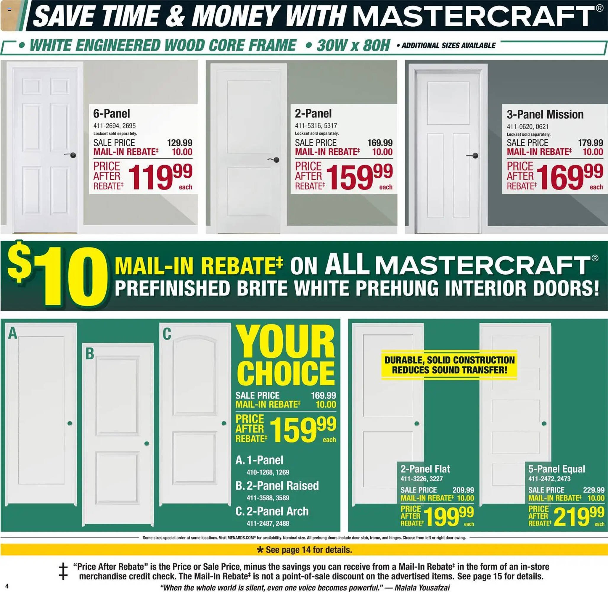 Menards weekly ad