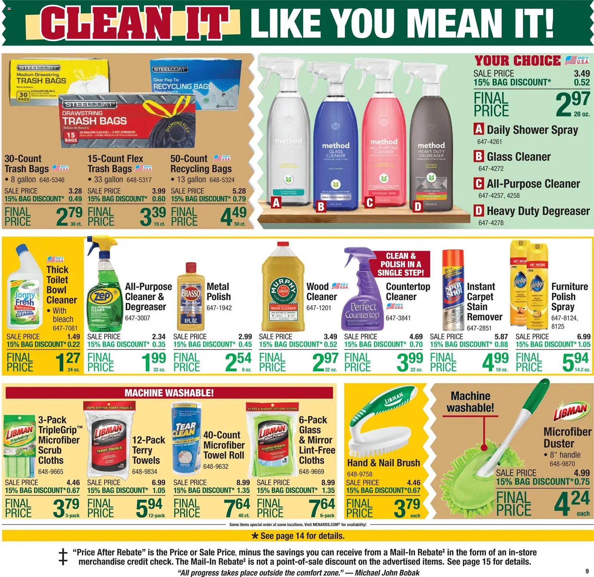 Menards weekly ad