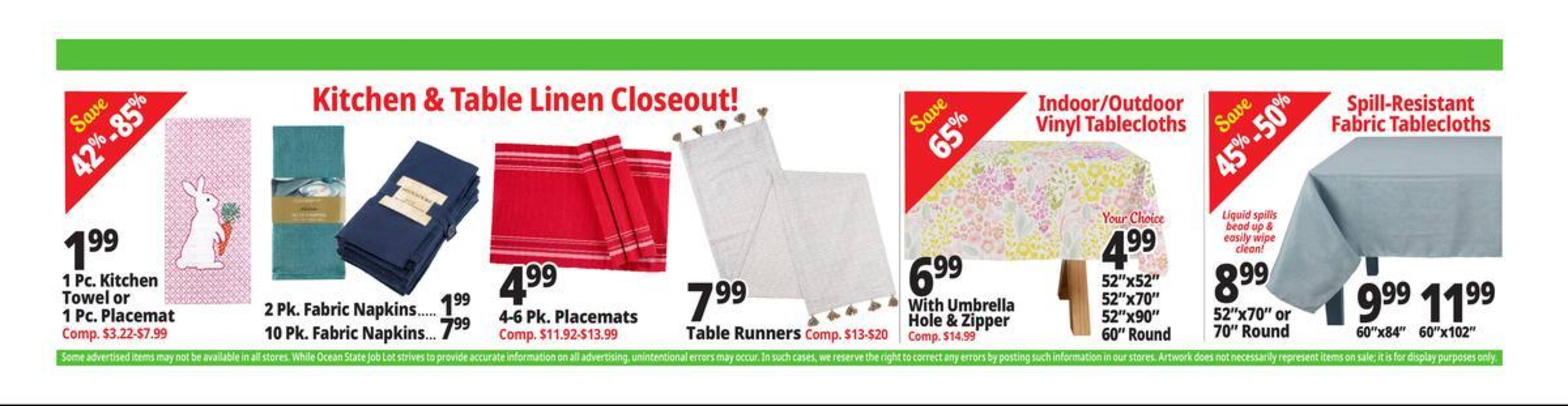 Ocean State Job Lot flyer