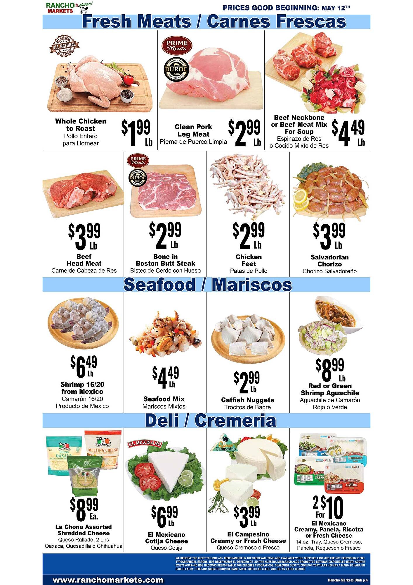 Rancho Markets weekly ad