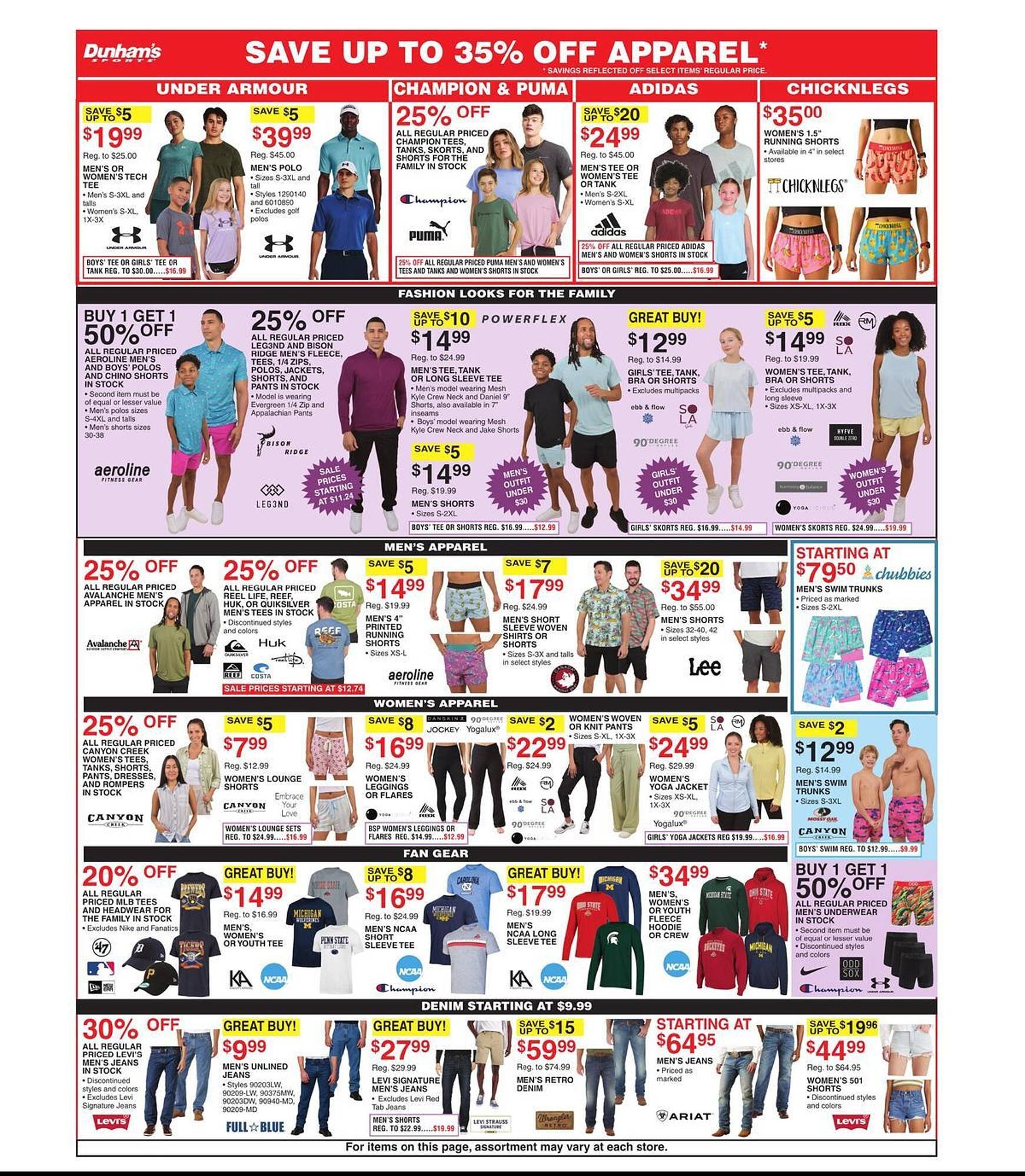 Dunham's Sports weekly ad