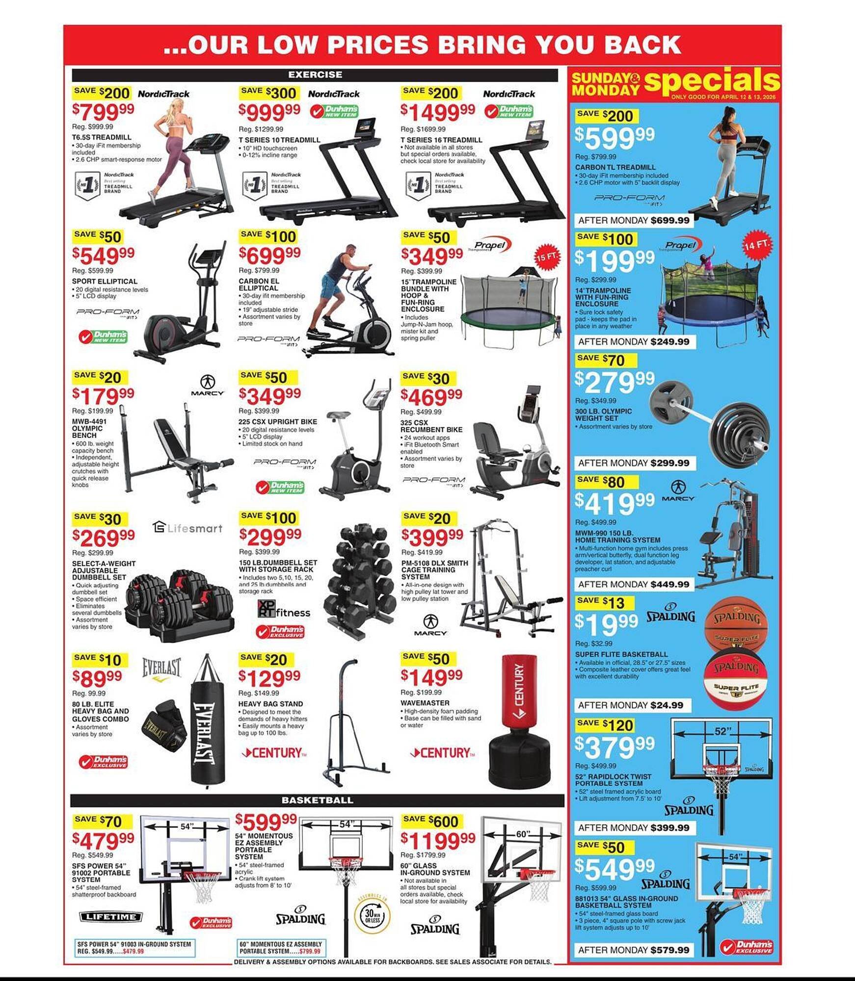 Dunham's Sports weekly ad