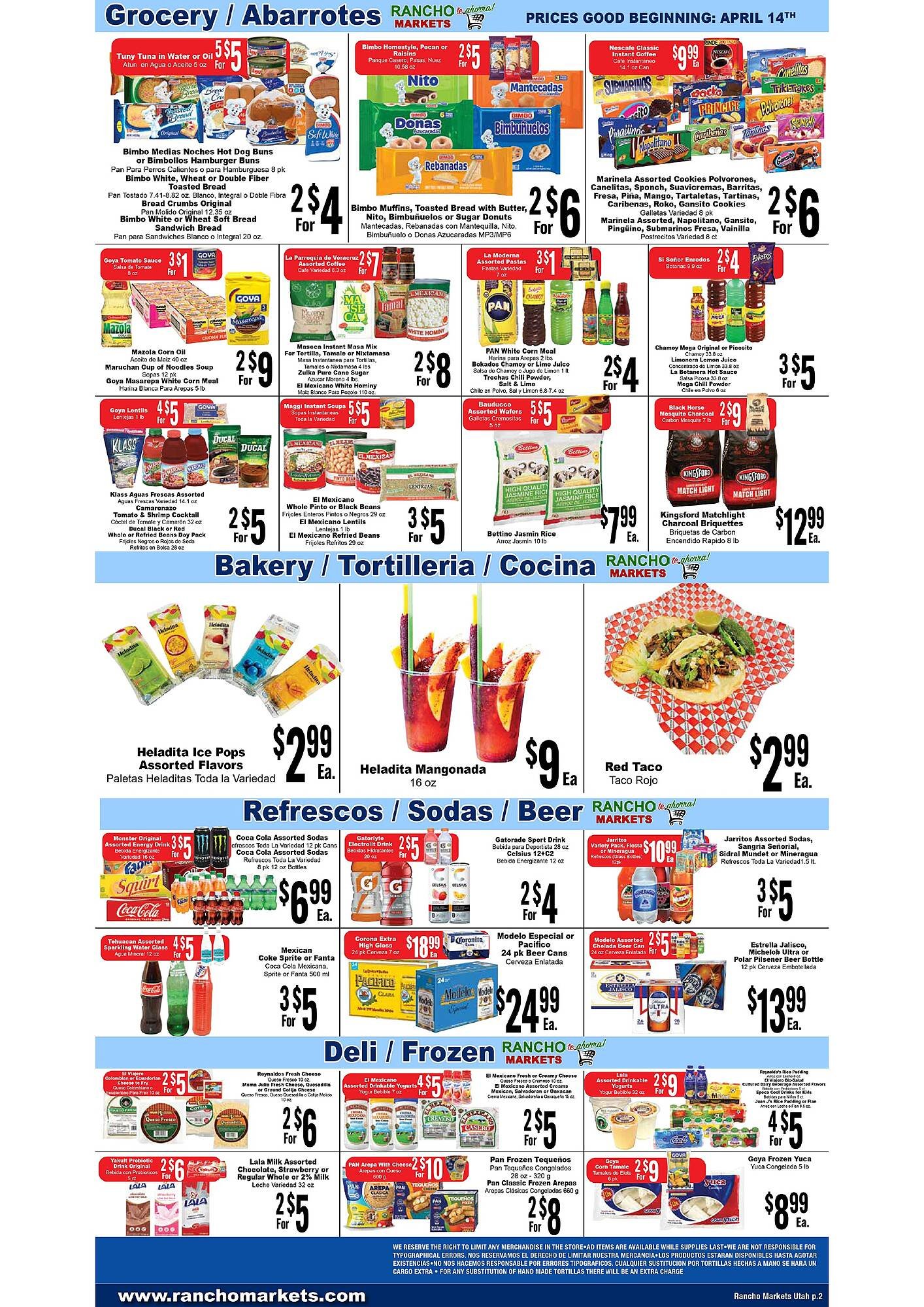 Rancho Markets weekly ad
