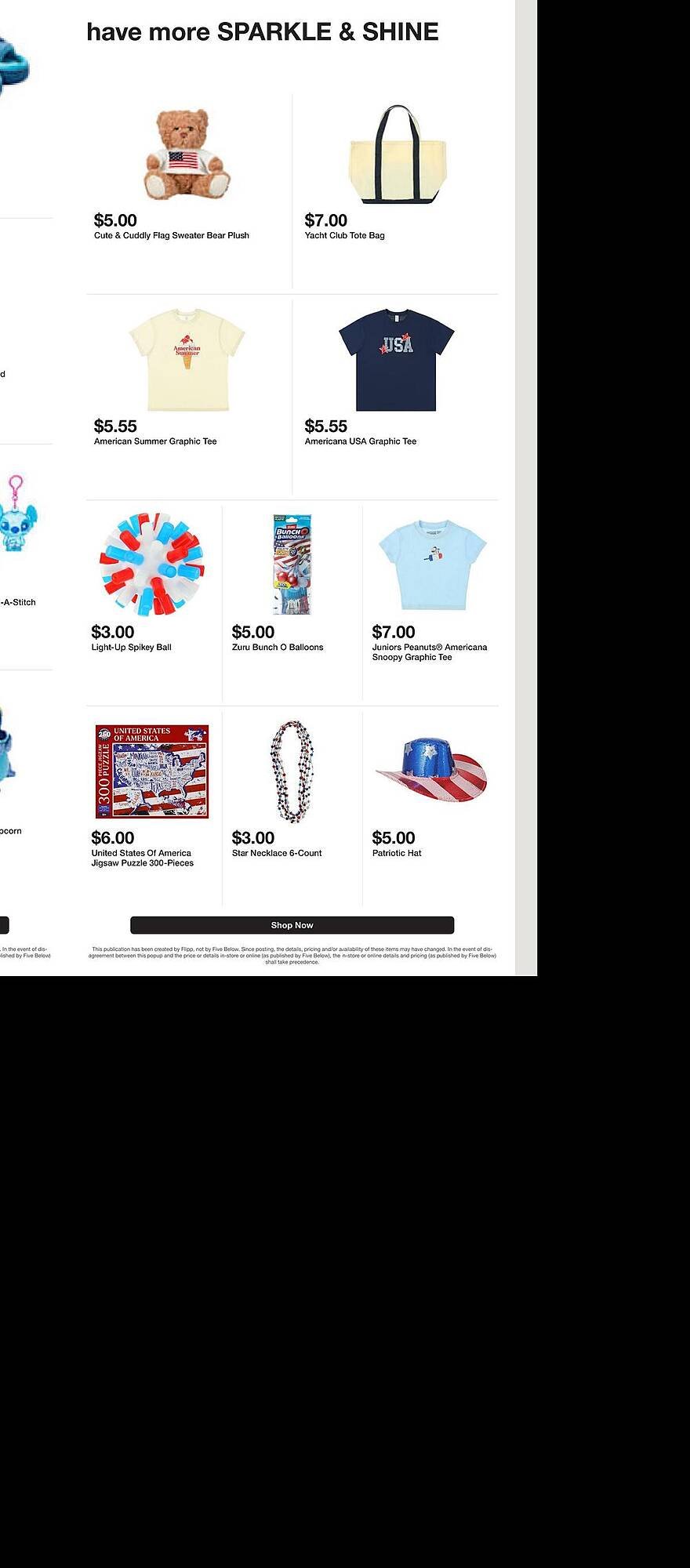 Five Below weekly ad