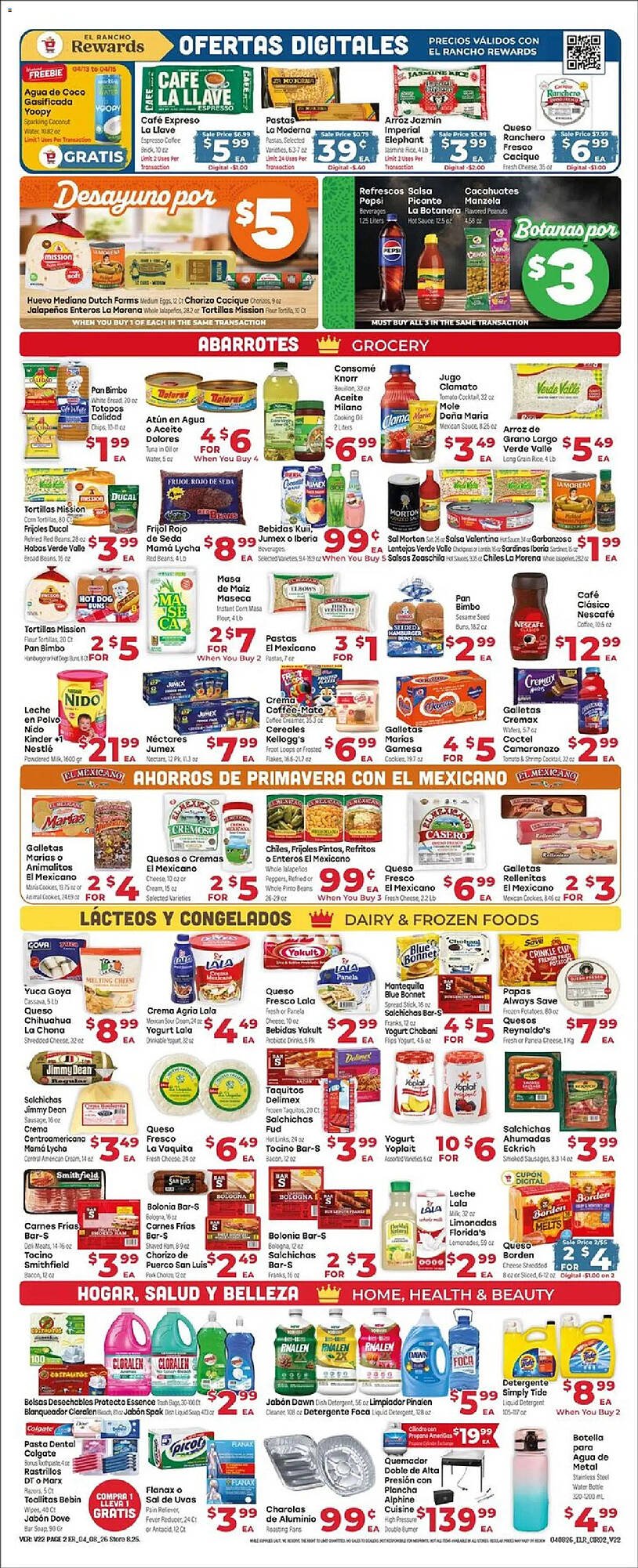Supermercado El Rancho weekly ad