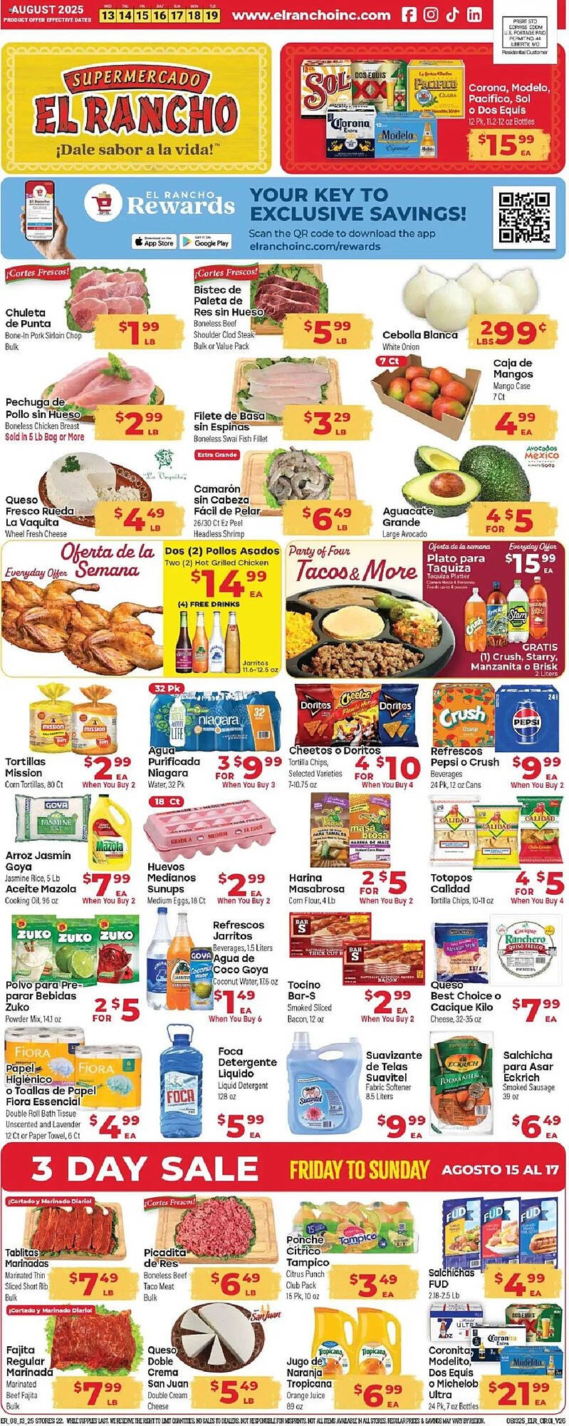 Supermercado El Rancho Weekly Ad (2025-08-13 - 2025-08-19) | 1