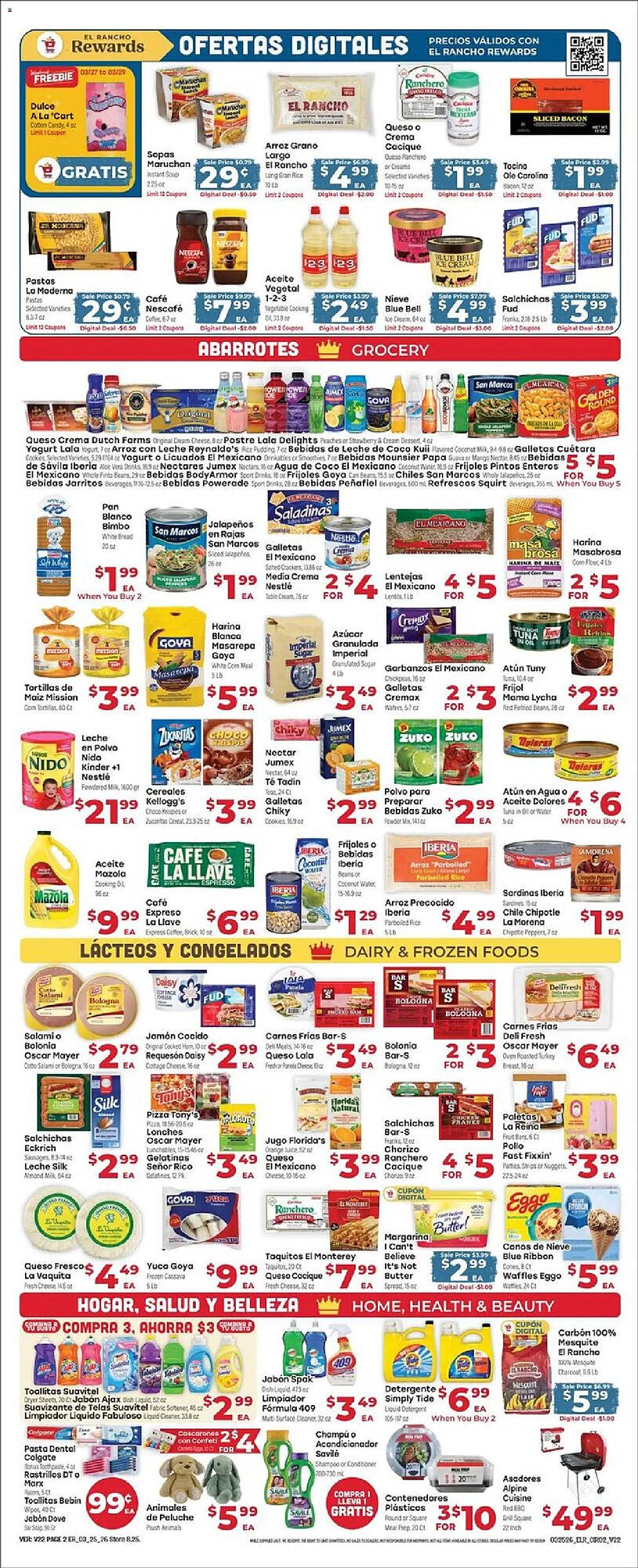 Supermercado El Rancho weekly ad