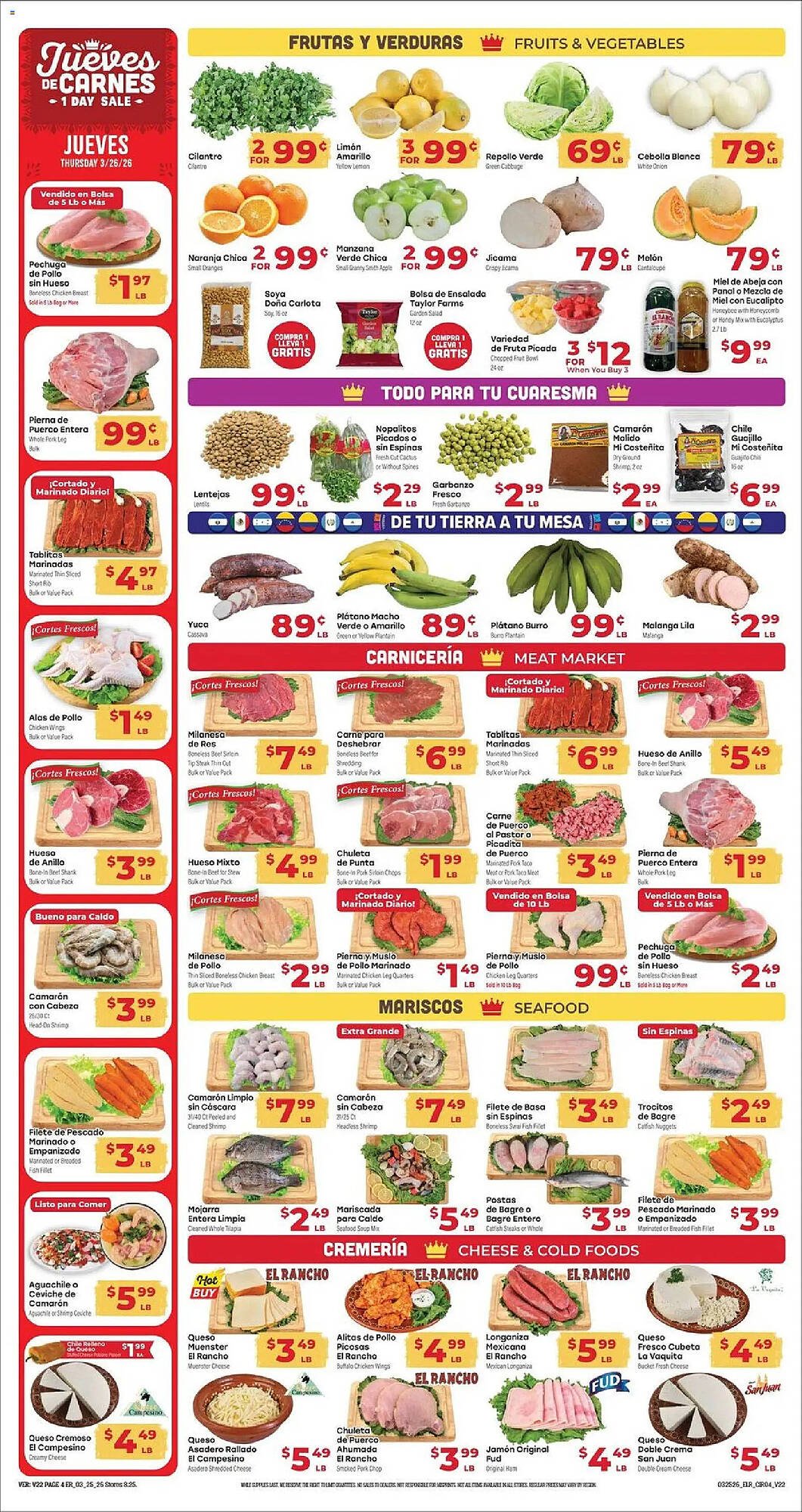 Supermercado El Rancho weekly ad