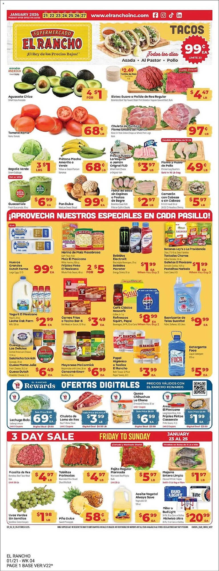 Supermercado El Rancho weekly ad