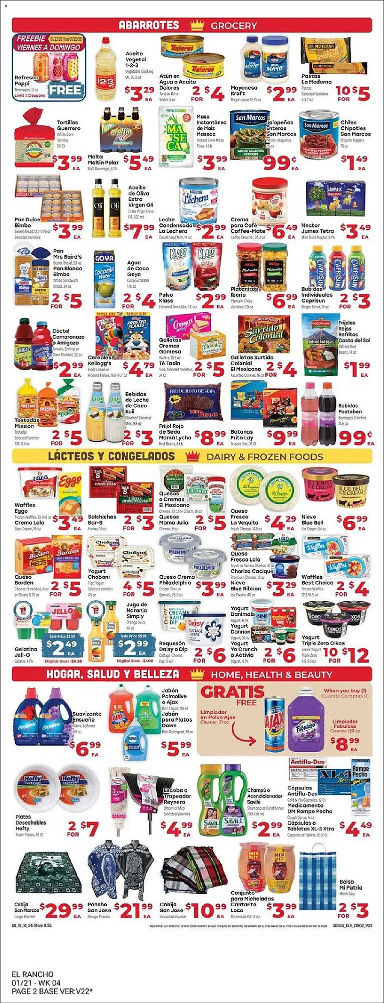 Supermercado El Rancho weekly ad