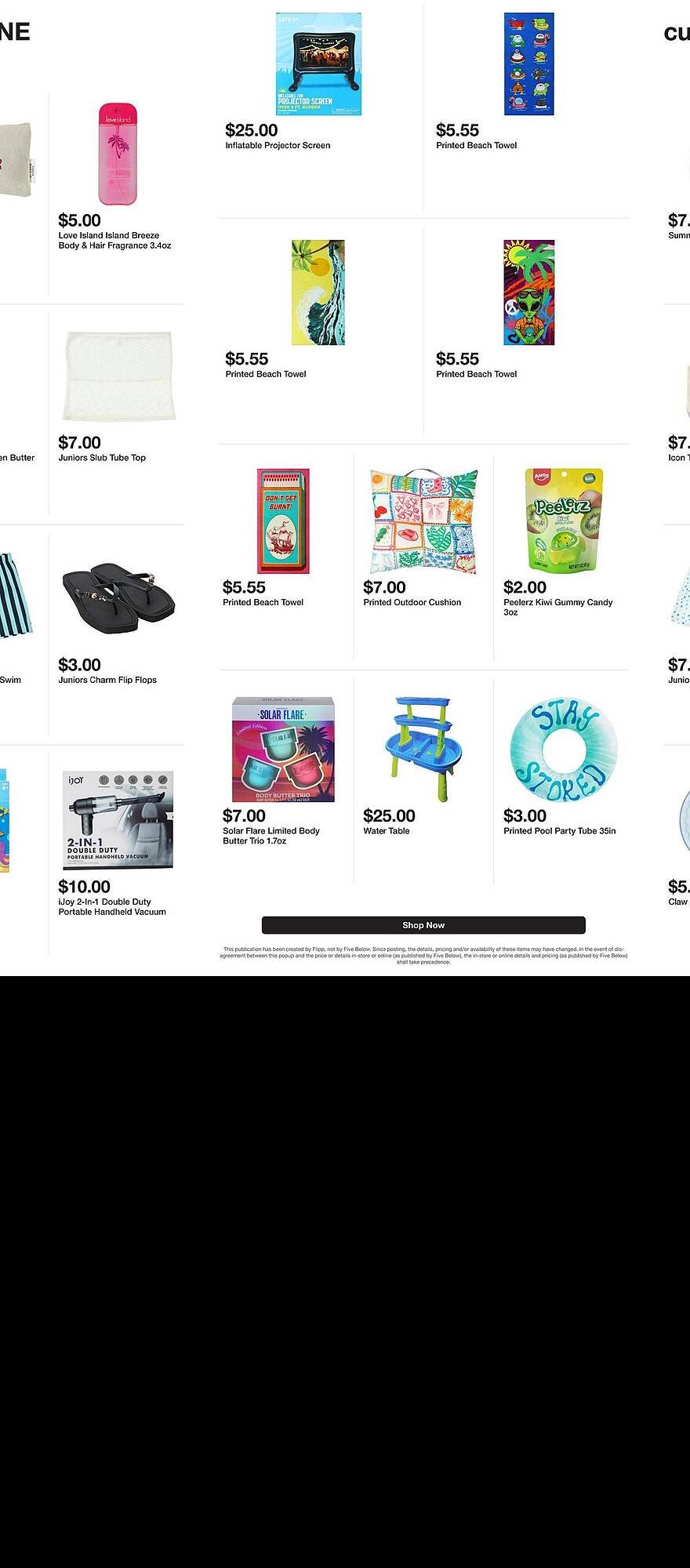 Five Below weekly ad