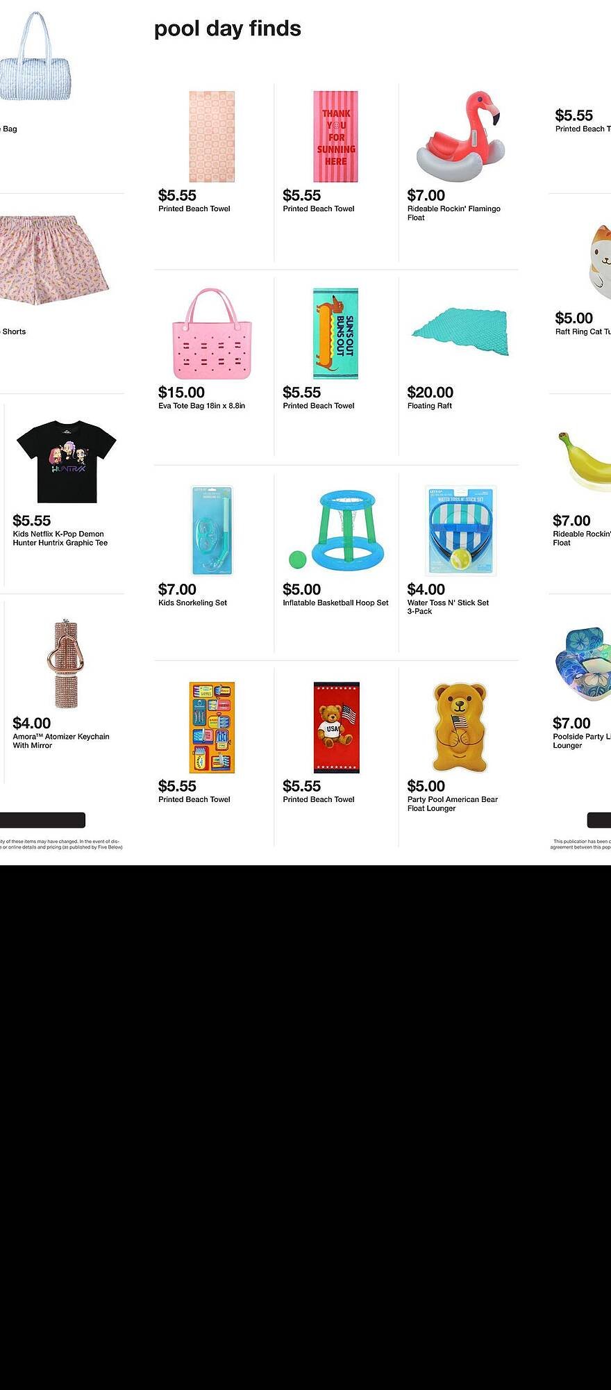 Five Below weekly ad