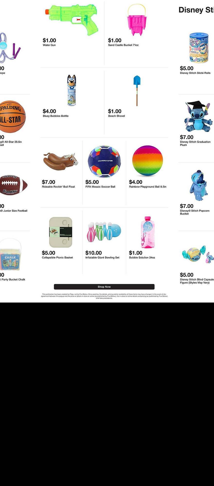 Five Below weekly ad