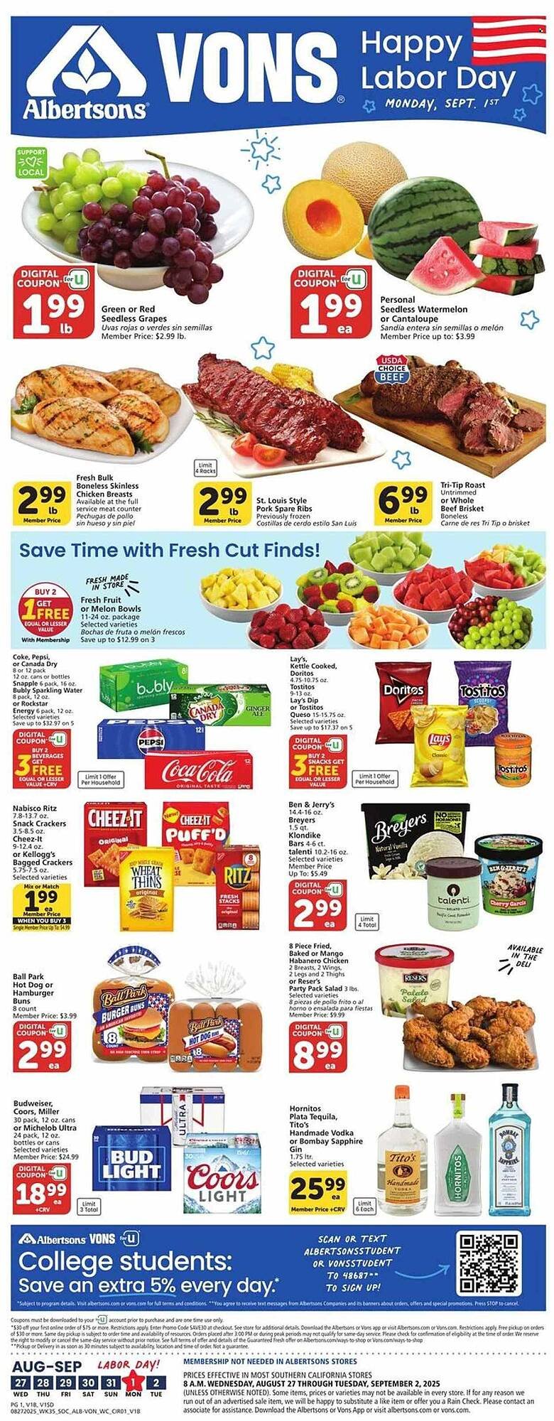 Albertsons Weekly Ad (2025-08-27 - 2025-09-02) | 1