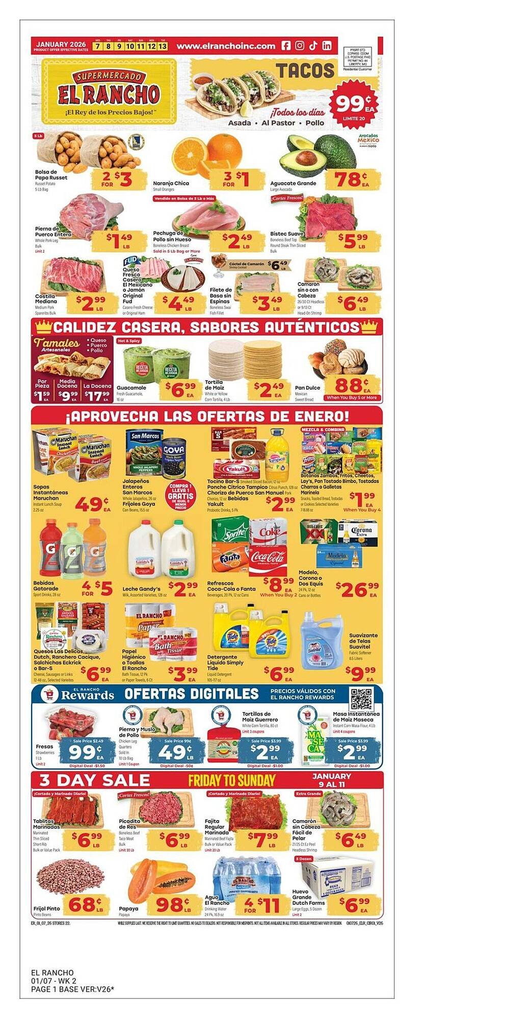 Supermercado El Rancho weekly ad