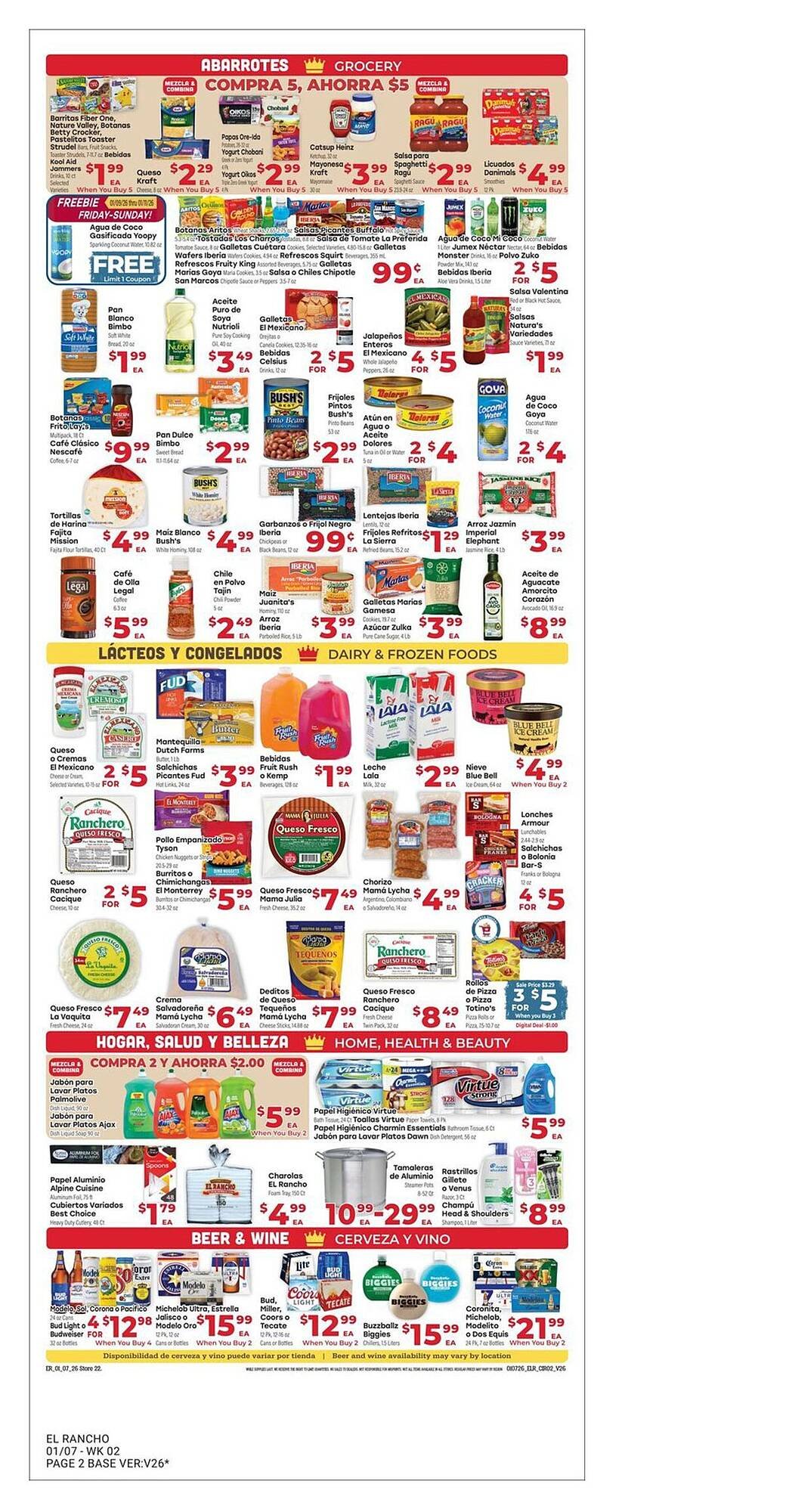 Supermercado El Rancho weekly ad