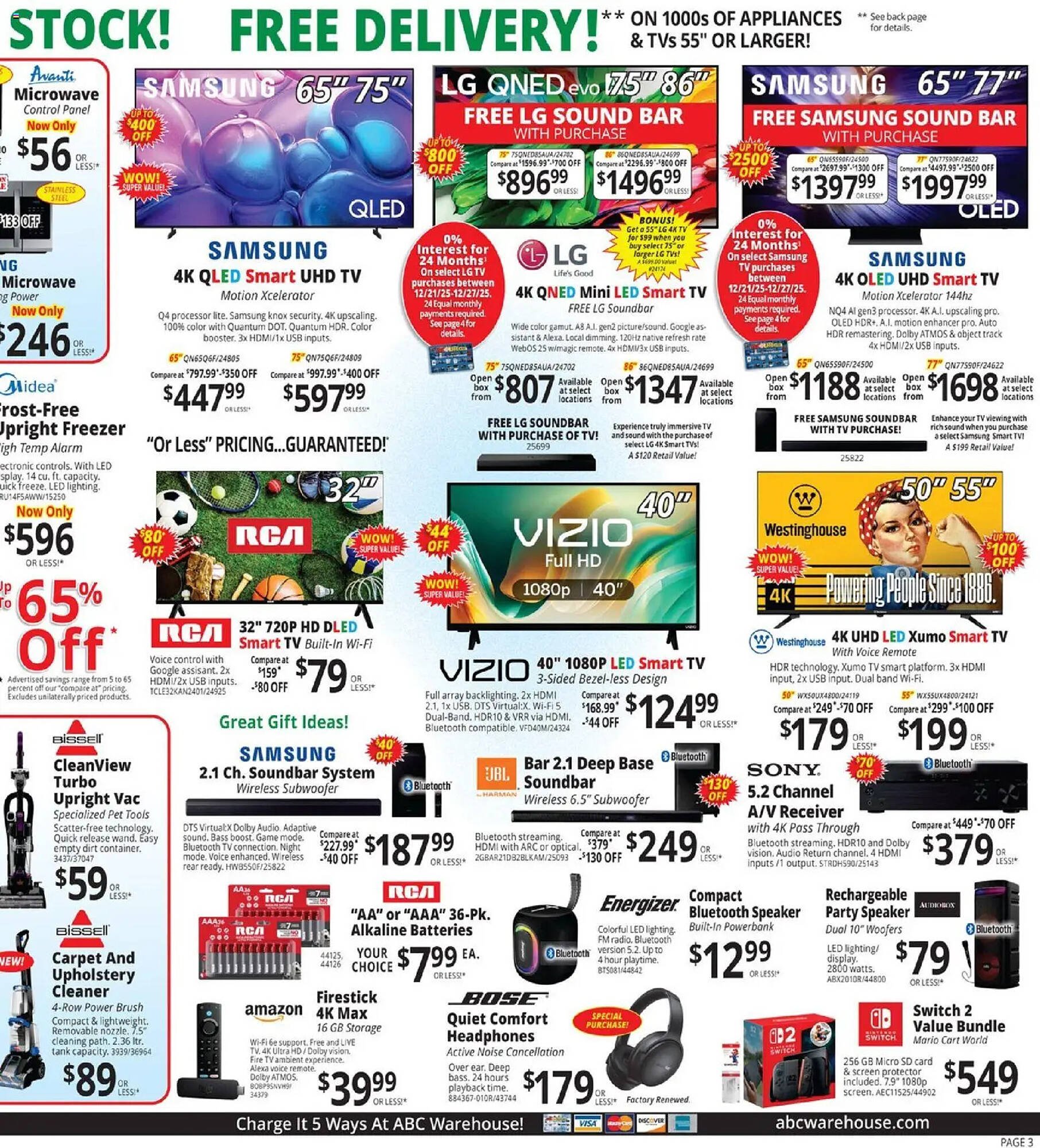 ABC Warehouse weekly ad
