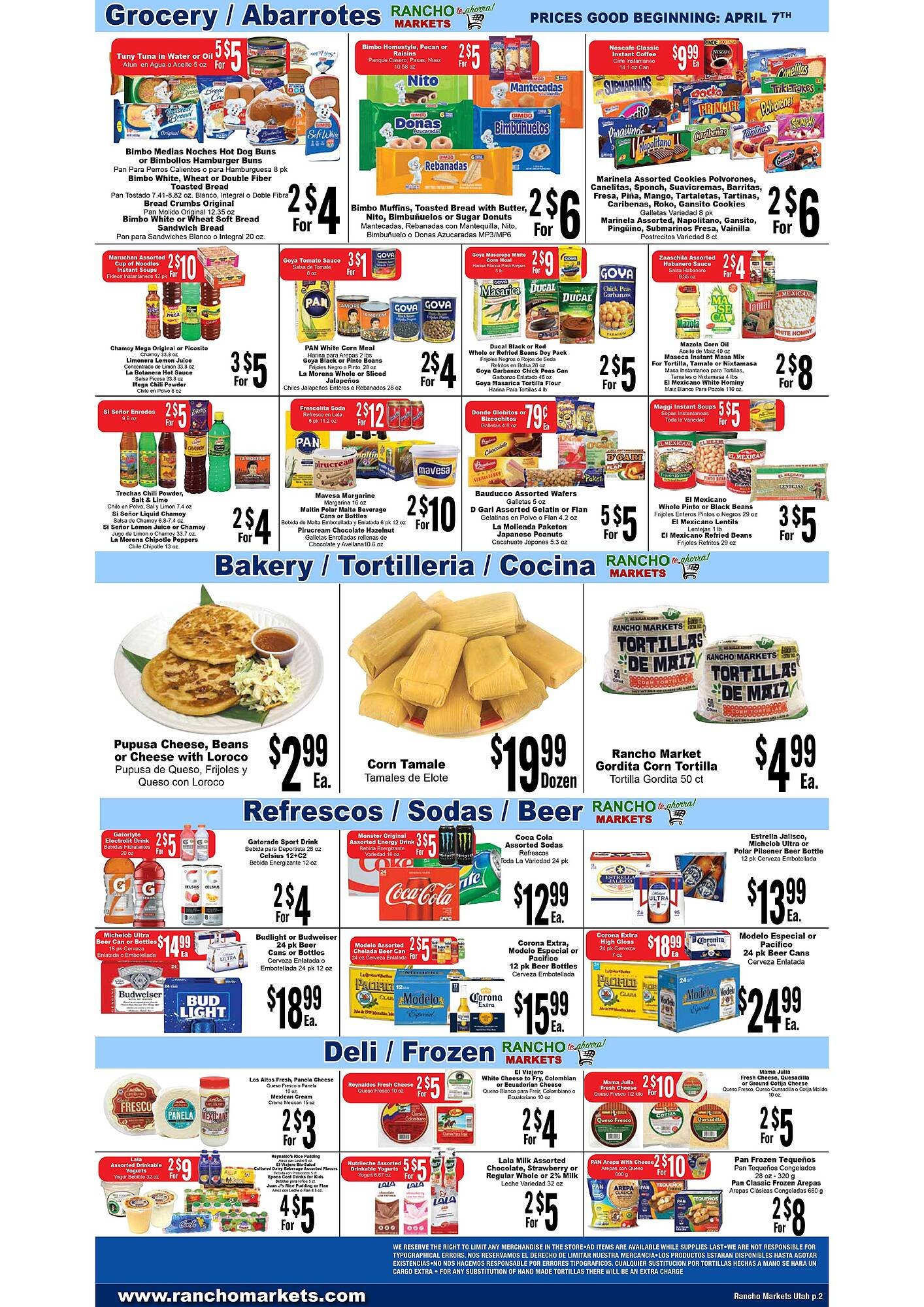 Rancho Markets weekly ad