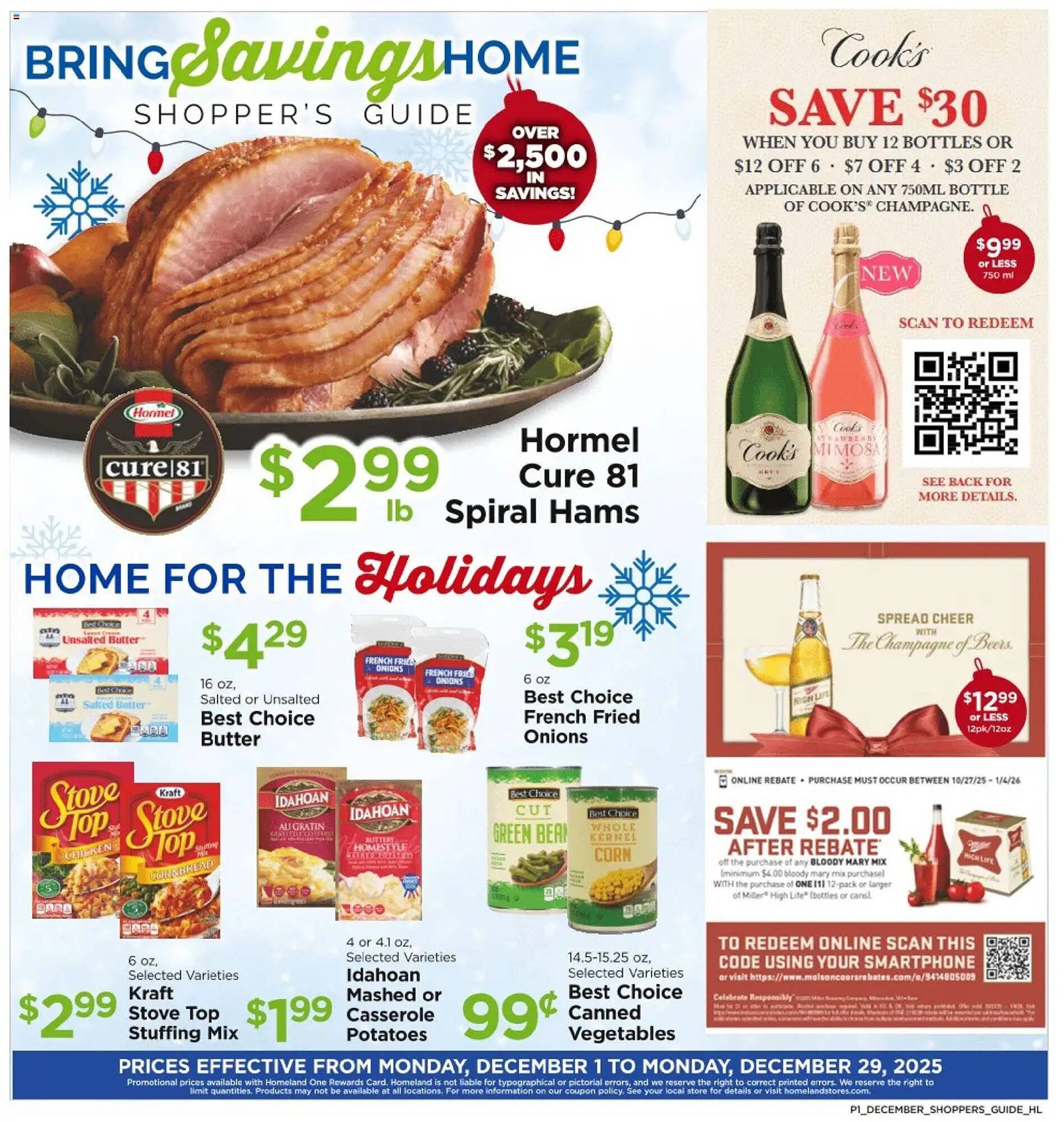 Homeland Market weekly ad