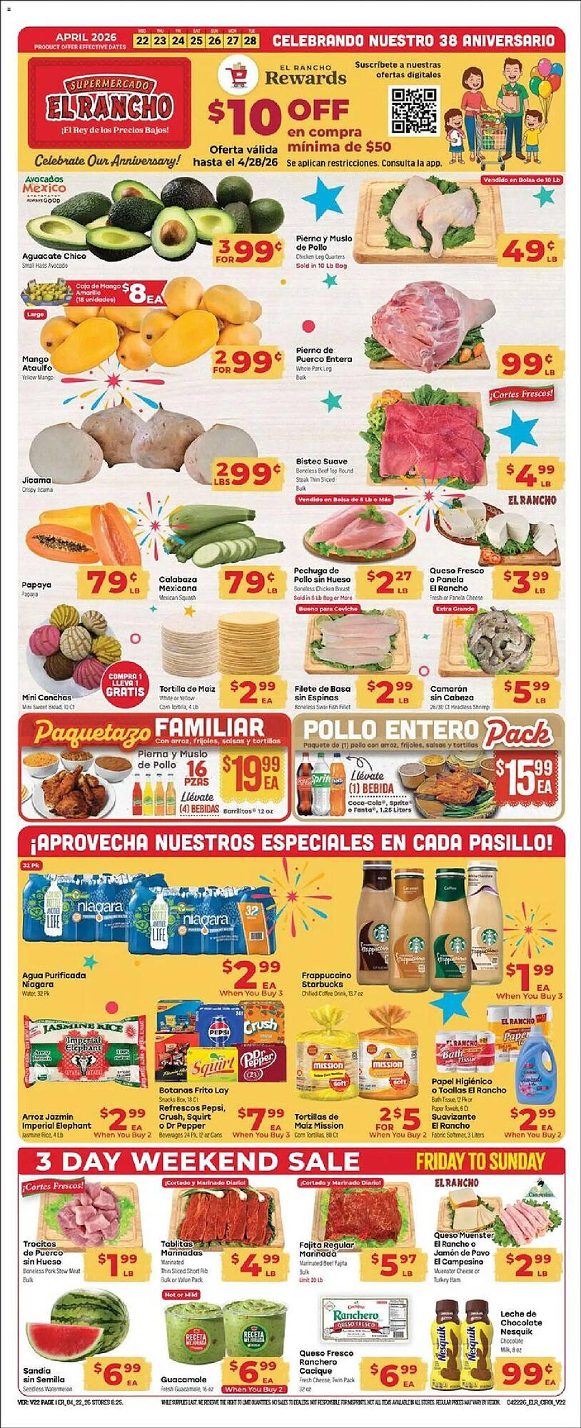 Supermercado El Rancho weekly ad
